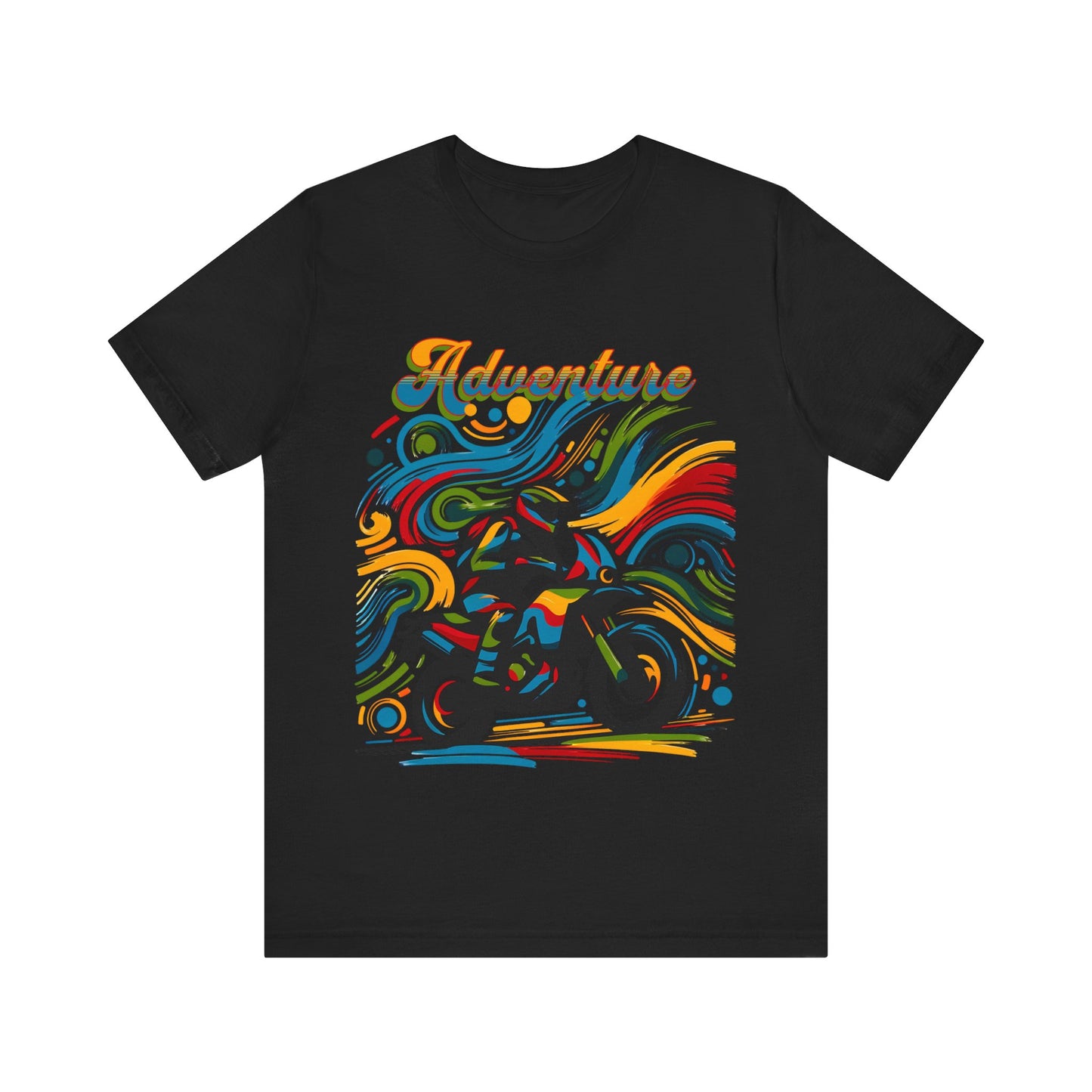 Adventure Biker Abstract T-Shirt