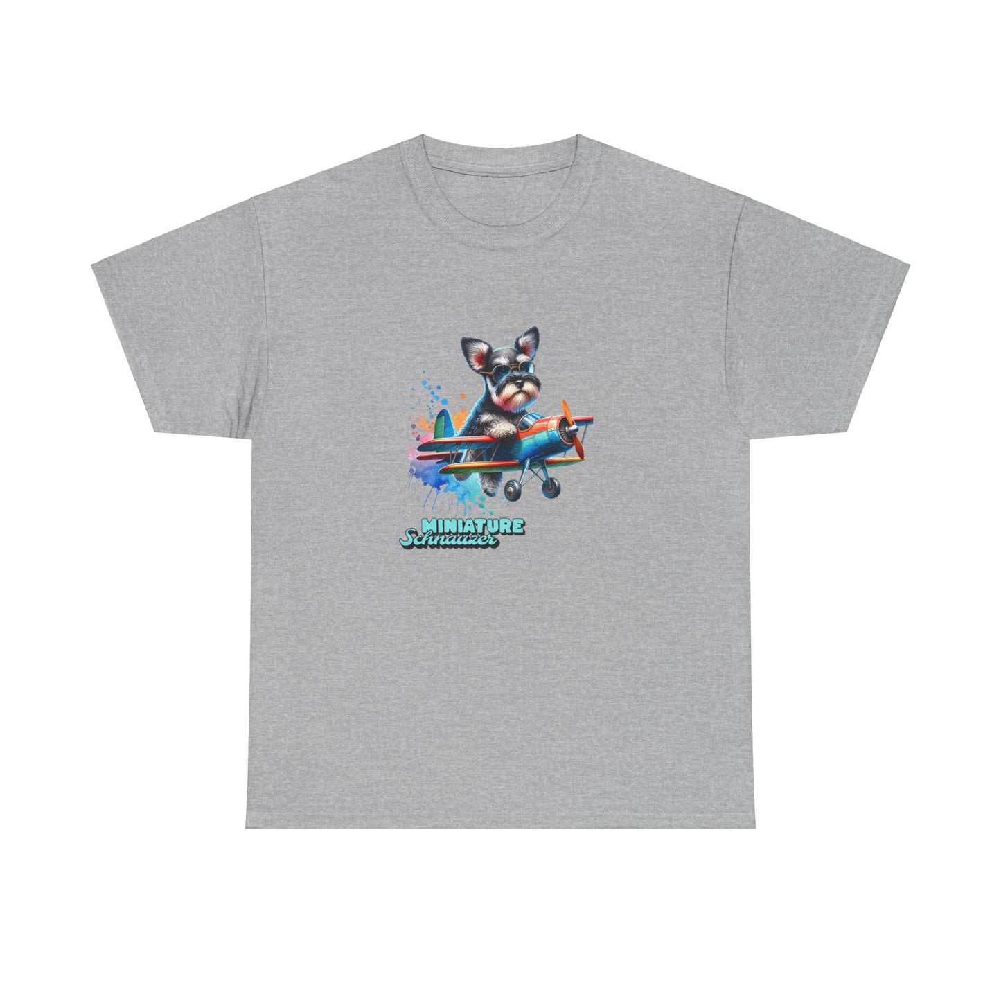 Schnauzer Flying a Plane T-Shirt