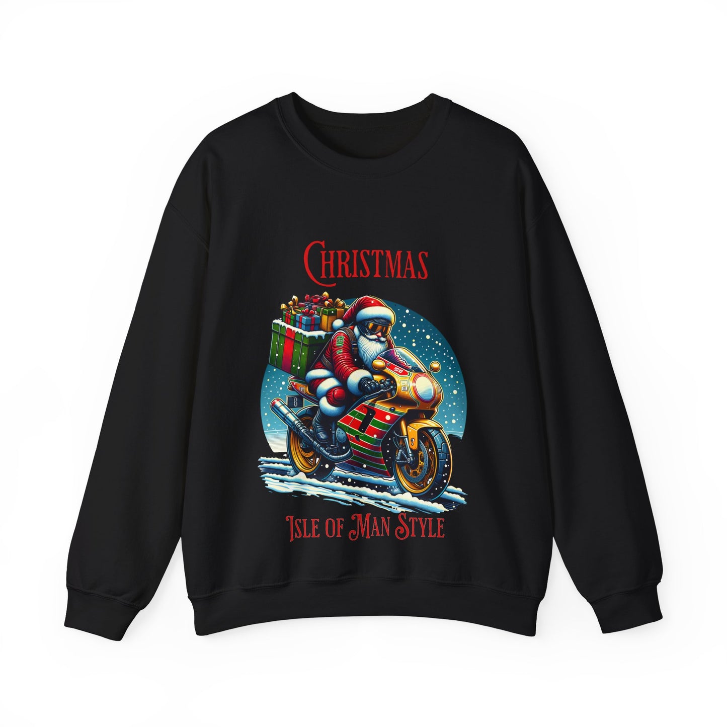 Isle of Man - Father Chritmas Biker Sweatshirt