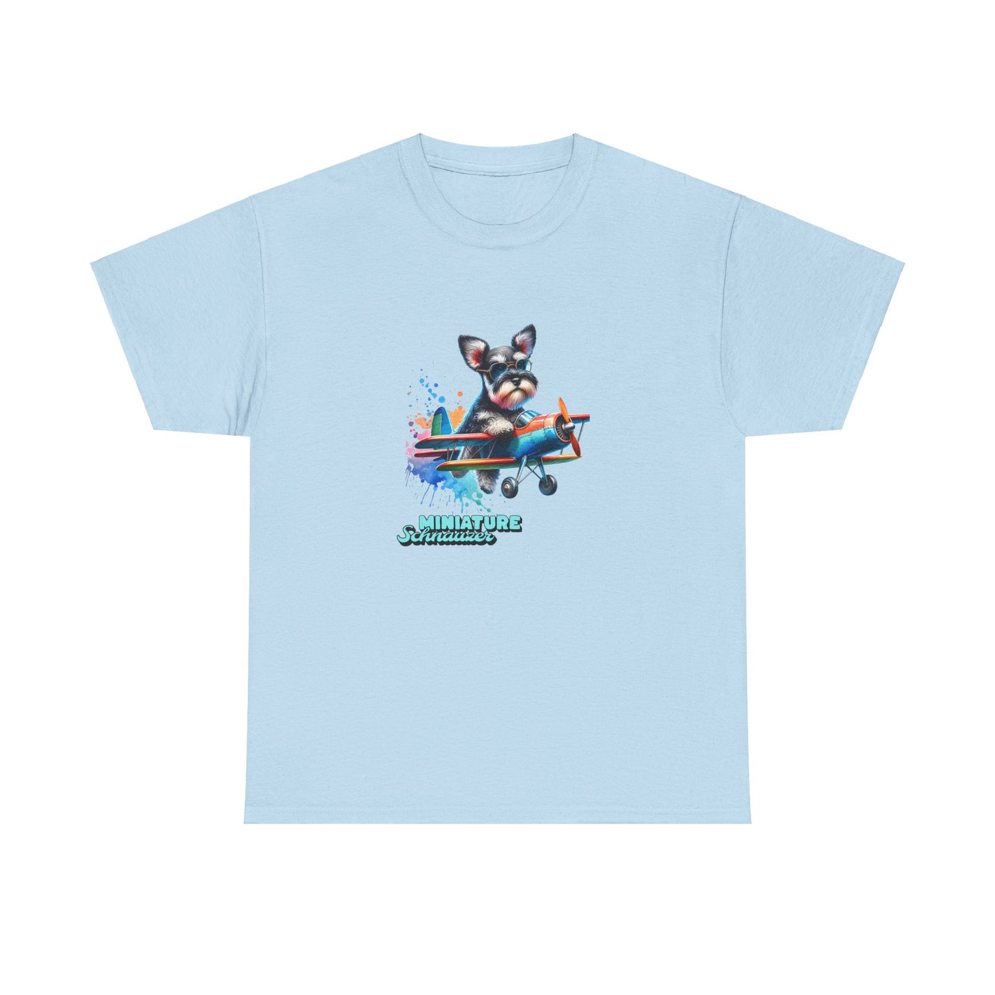 Schnauzer Flying a Plane T-Shirt