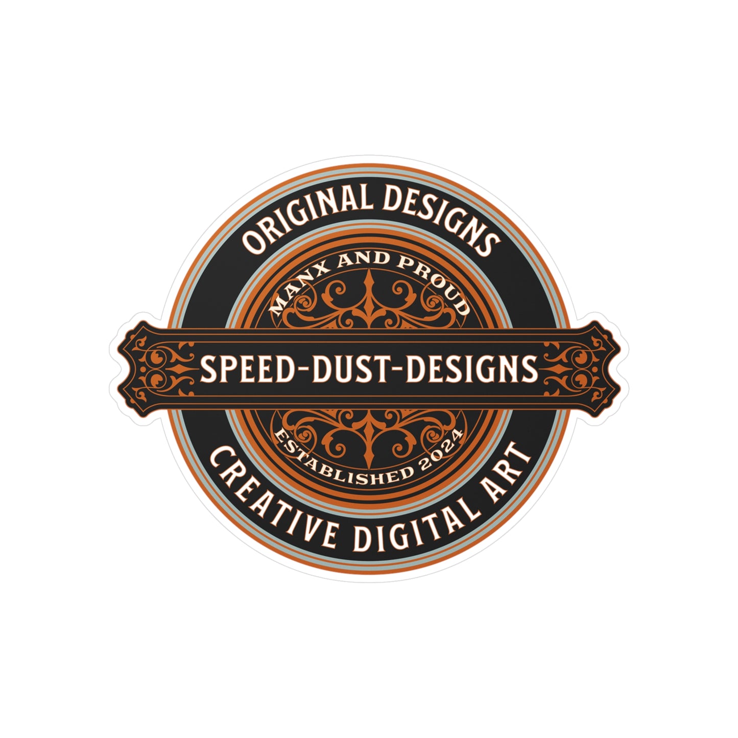 Speed Dust Designs Vinyl Stickers - Creative Digital Art for Personal Expression