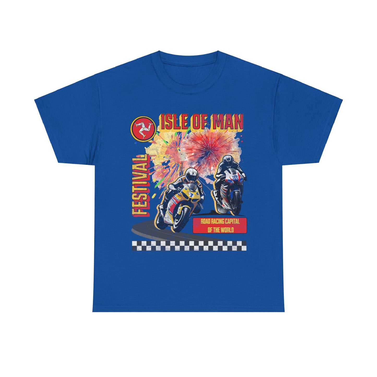 Isle of Man - Motorcycle Festival T-Shirt (Front & Back Design)