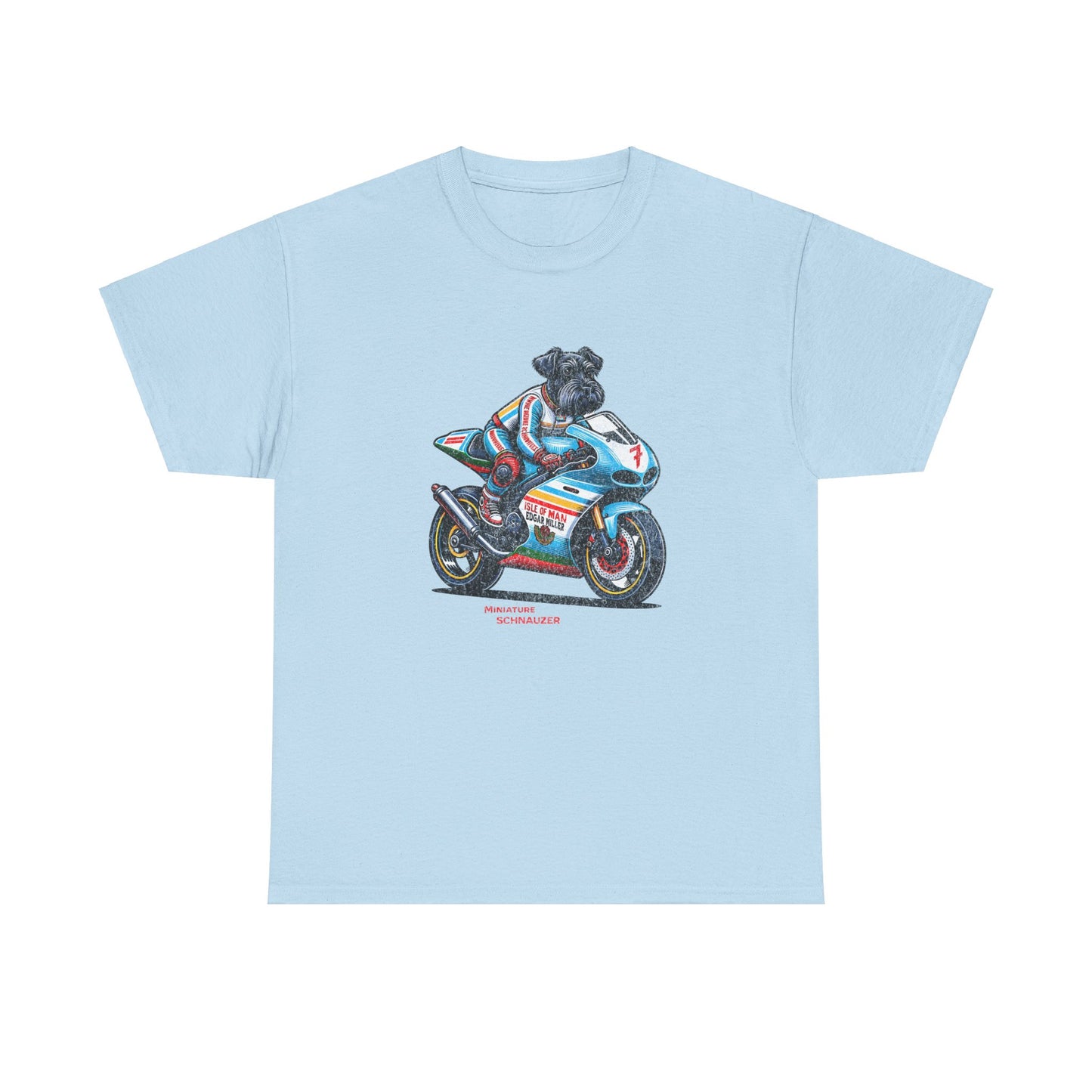 Schnauzer Motorcycle Racer T-Shirt