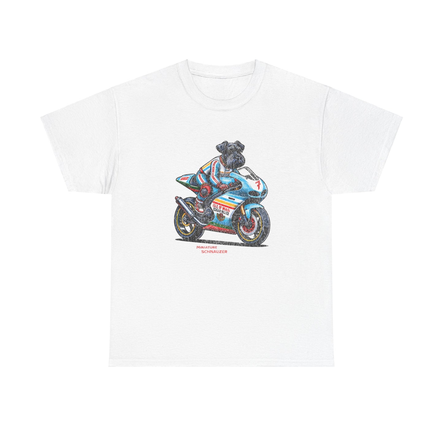 Schnauzer Motorcycle Racer T-Shirt