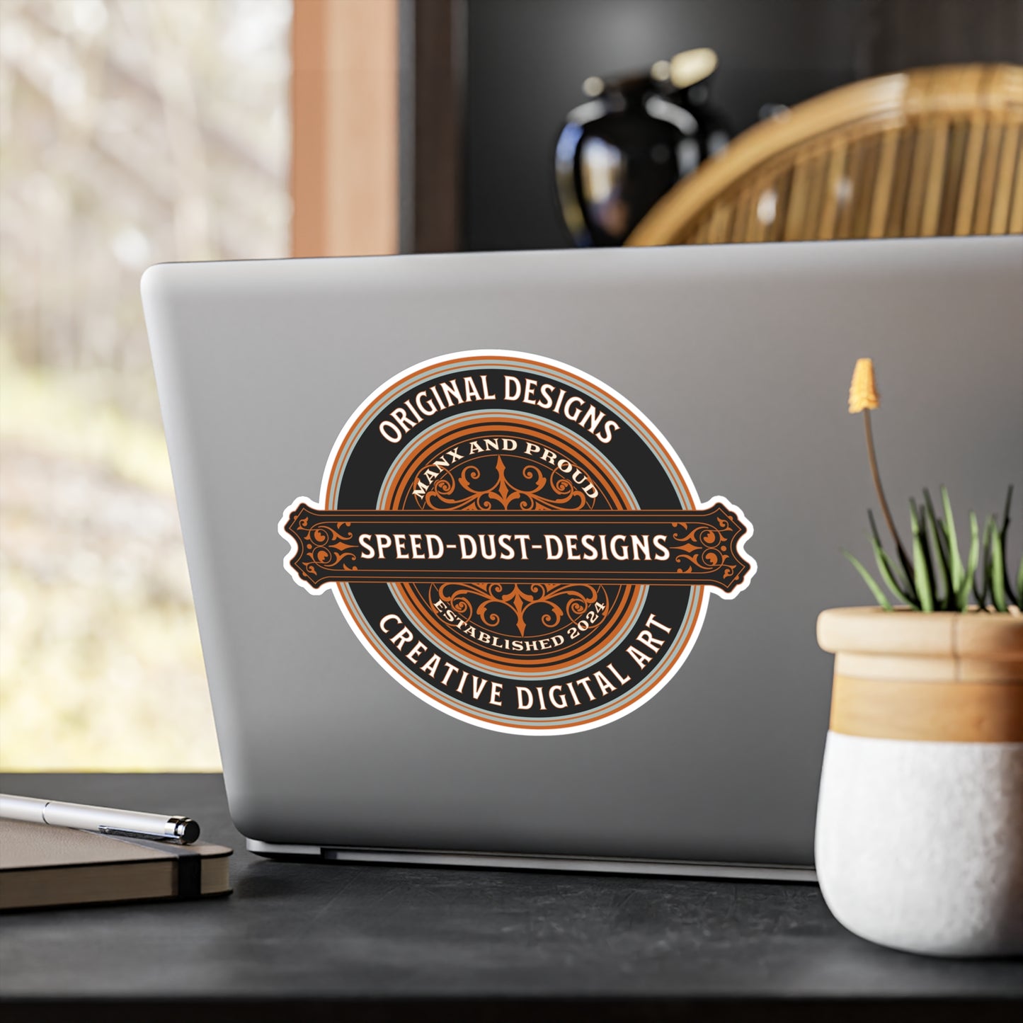 Speed Dust Designs Vinyl Stickers - Creative Digital Art for Personal Expression