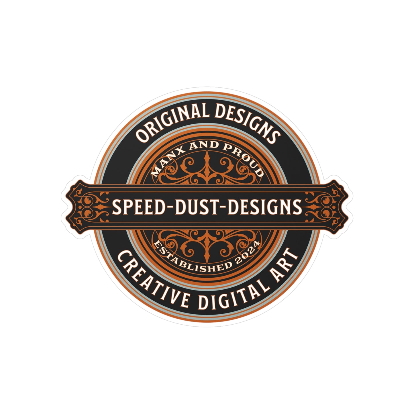Speed Dust Designs Vinyl Stickers - Creative Digital Art for Personal Expression