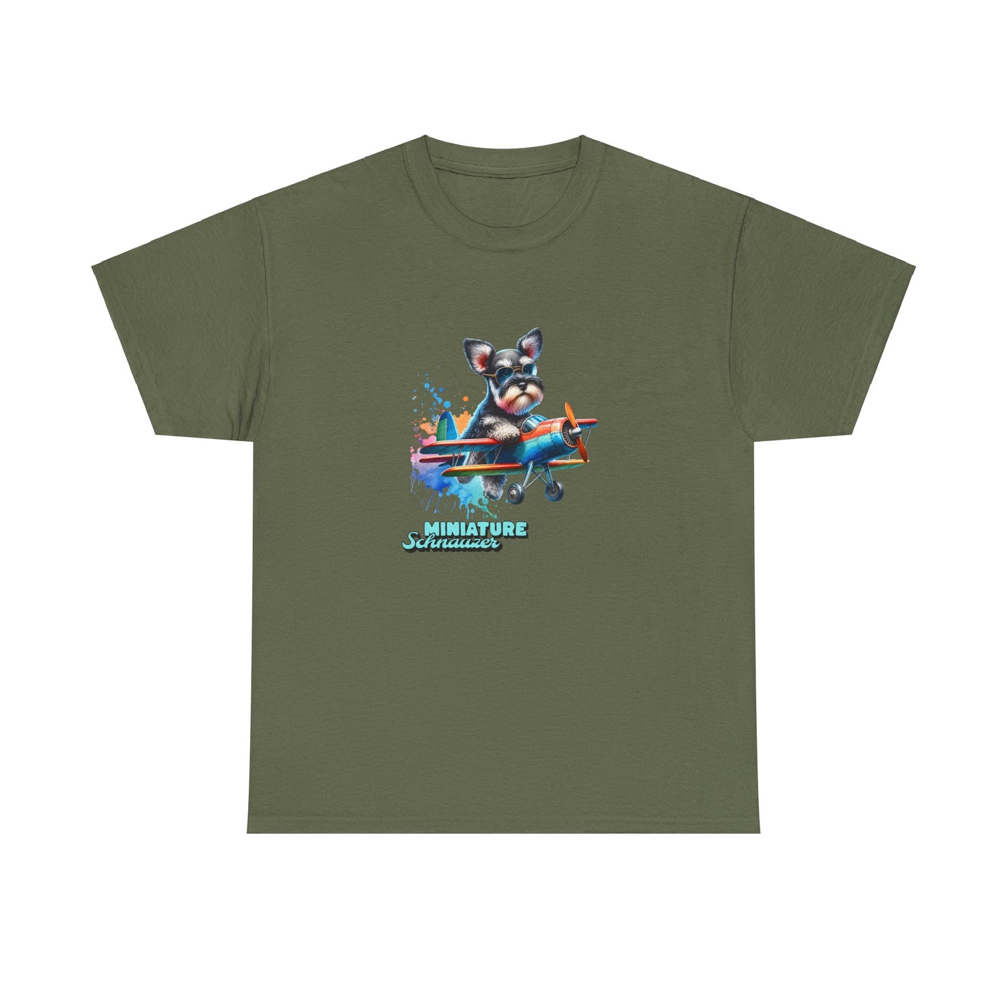 Schnauzer Flying a Plane T-Shirt