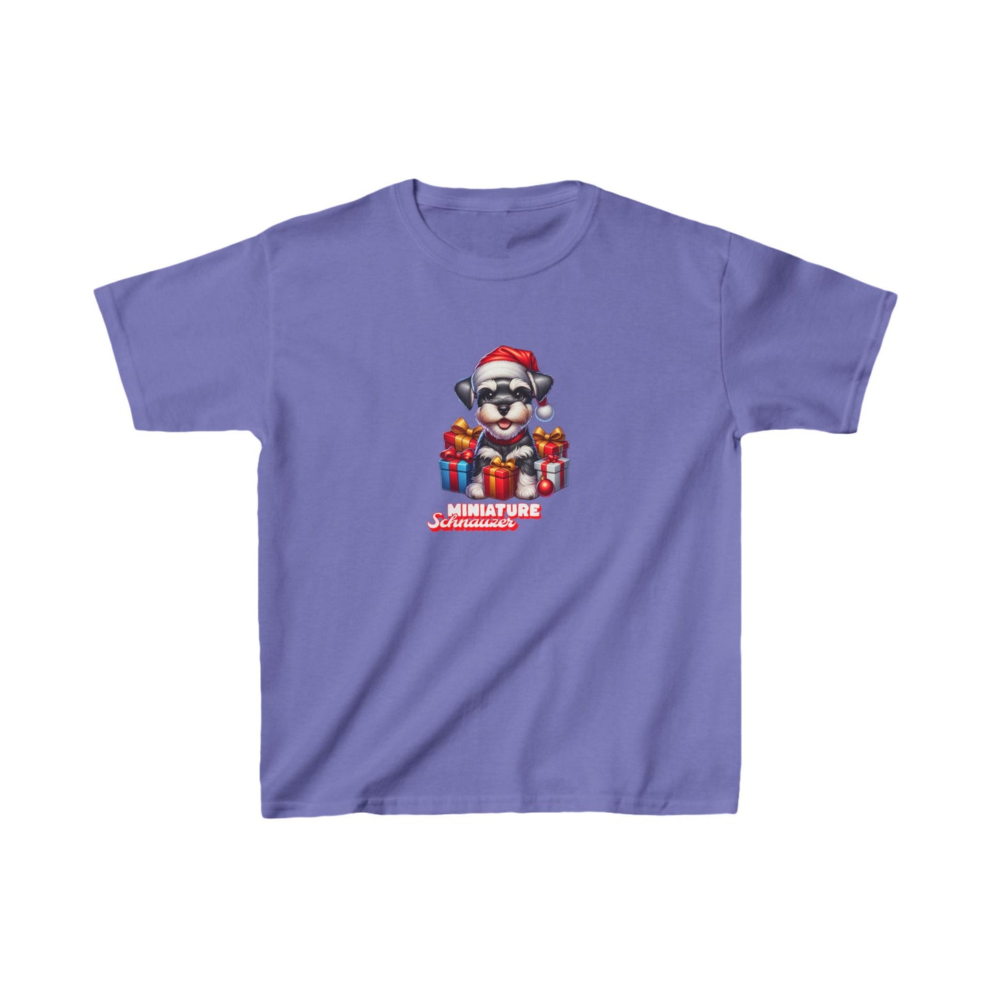 Miniature Schnauzer Santa Kids T-Shirt