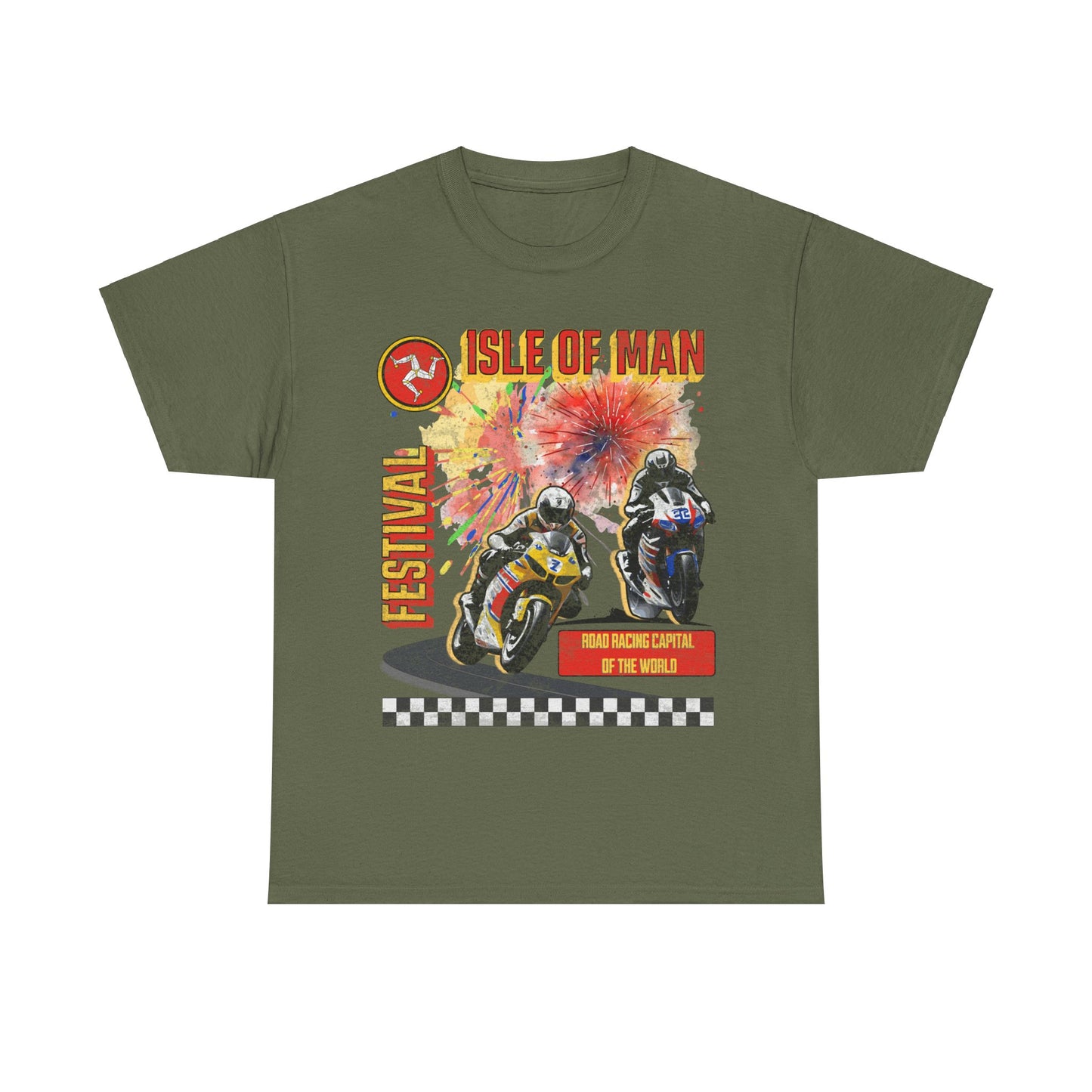 Isle of Man - Motorcycle Festival T-Shirt (Front & Back Design)