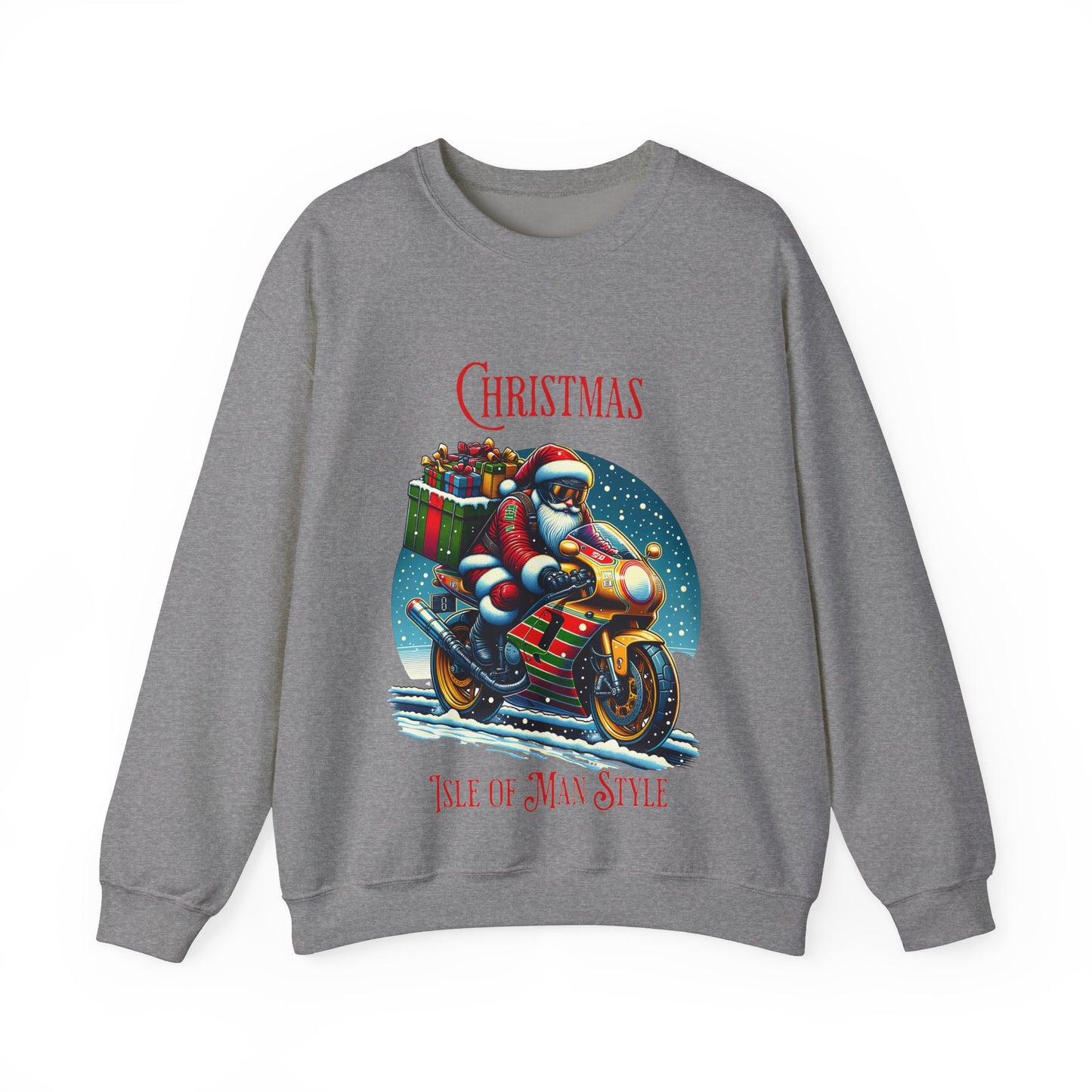 Isle of Man - Father Chritmas Biker Sweatshirt