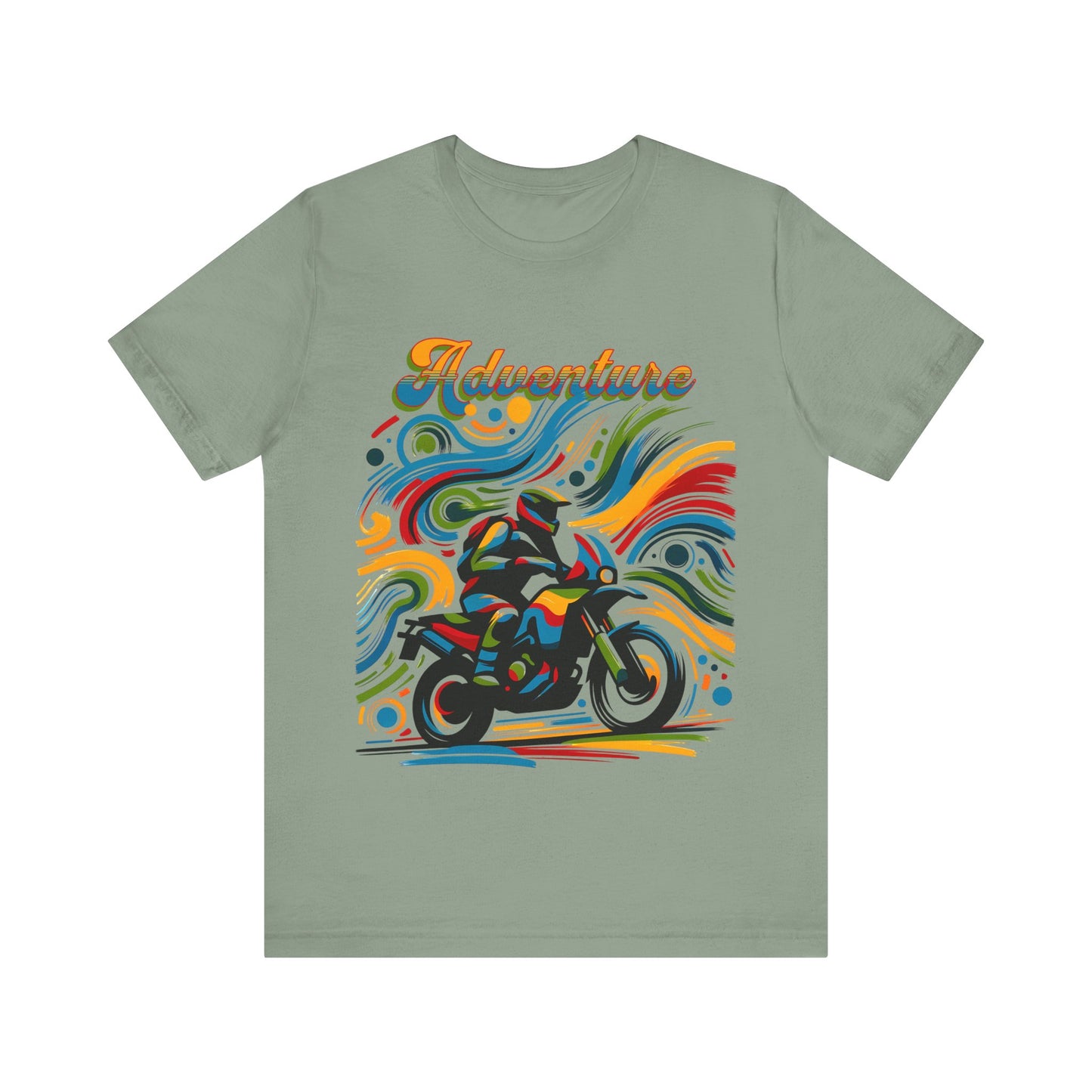 Adventure Biker Abstract T-Shirt