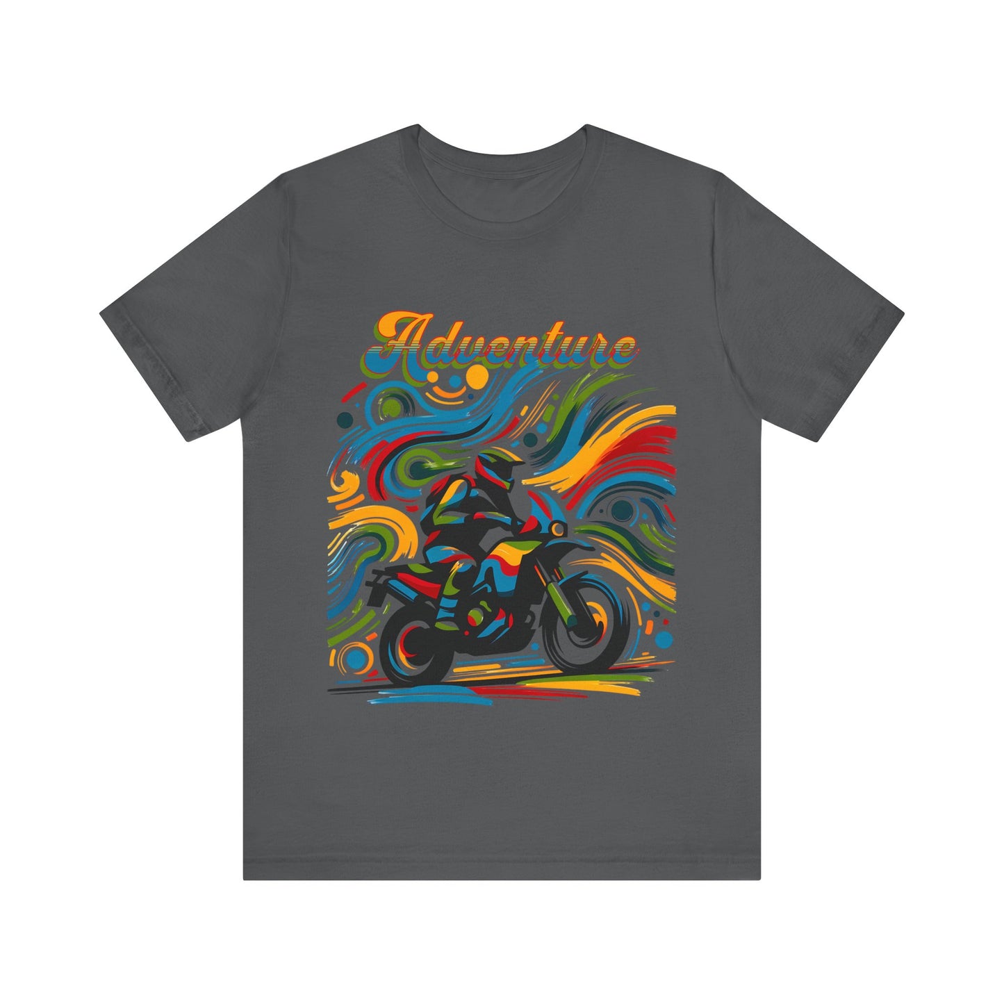 Adventure Biker Abstract T-Shirt