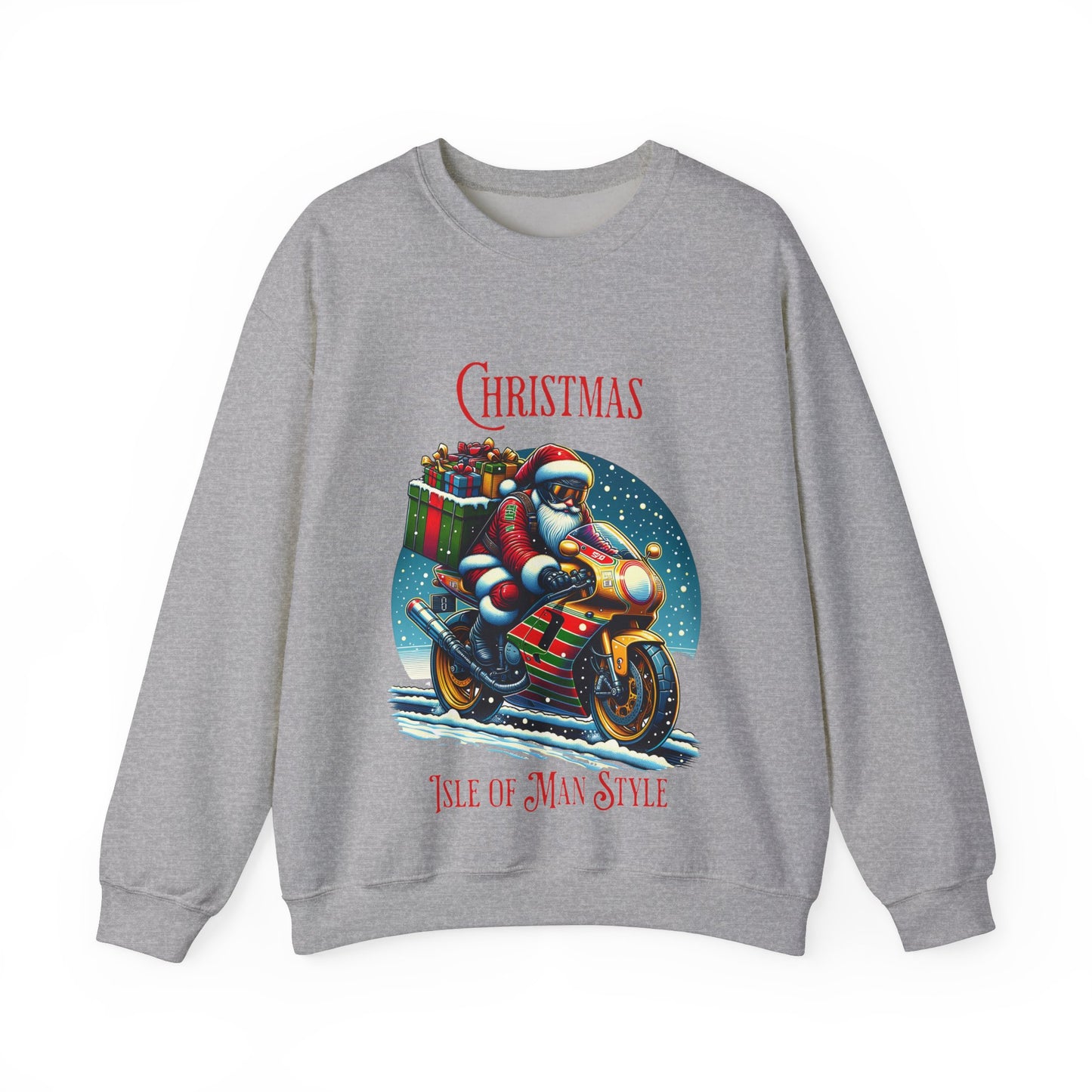 Isle of Man - Father Chritmas Biker Sweatshirt