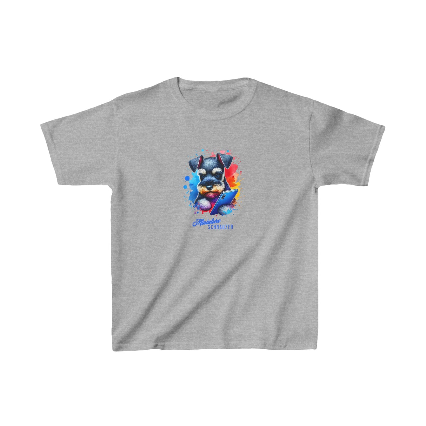 Miniature Schnauzer on the Phone T-Shirt