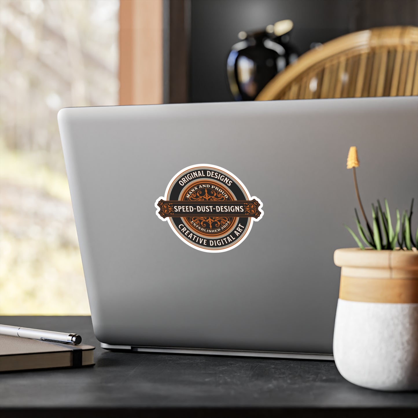 Speed Dust Designs Vinyl Stickers - Creative Digital Art for Personal Expression