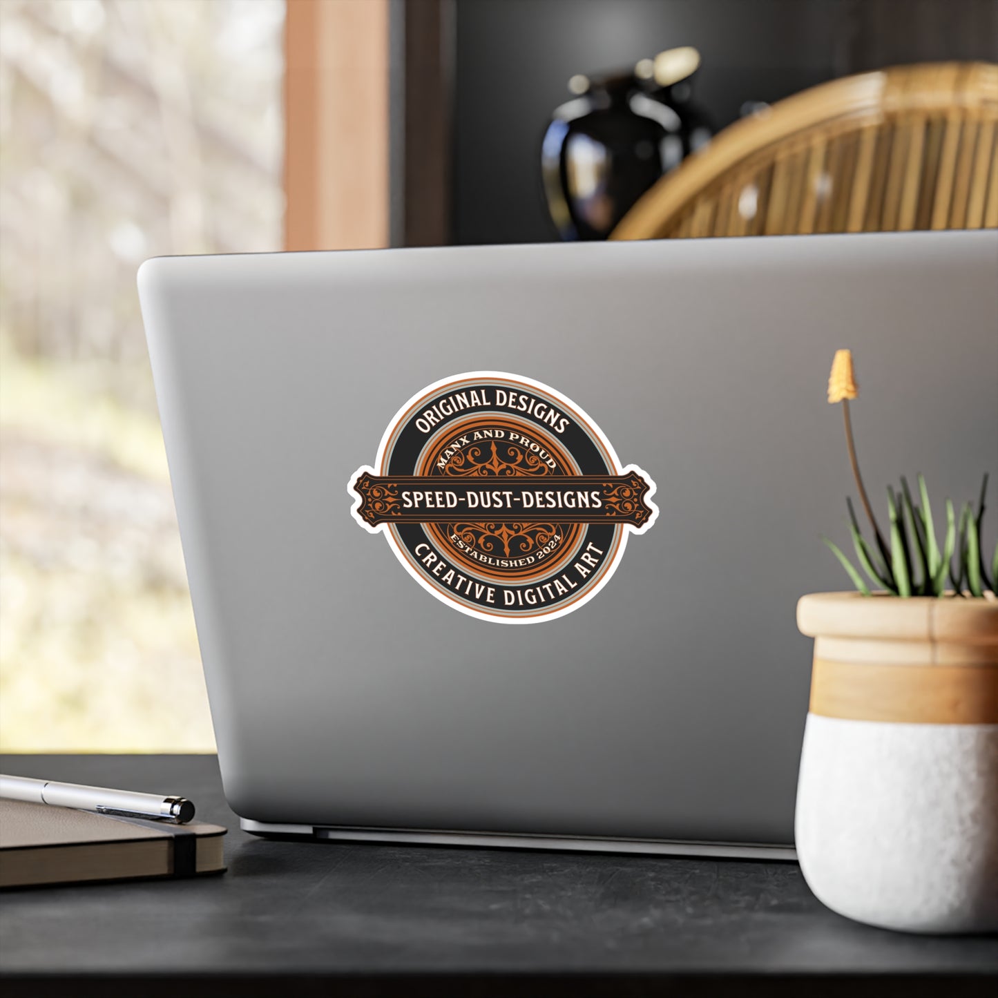 Speed Dust Designs Vinyl Stickers - Creative Digital Art for Personal Expression