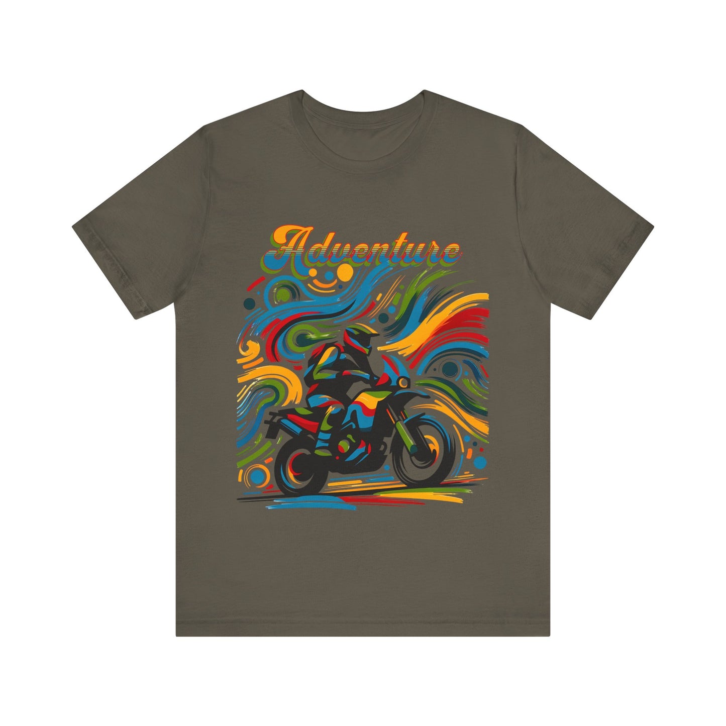 Adventure Biker Abstract T-Shirt
