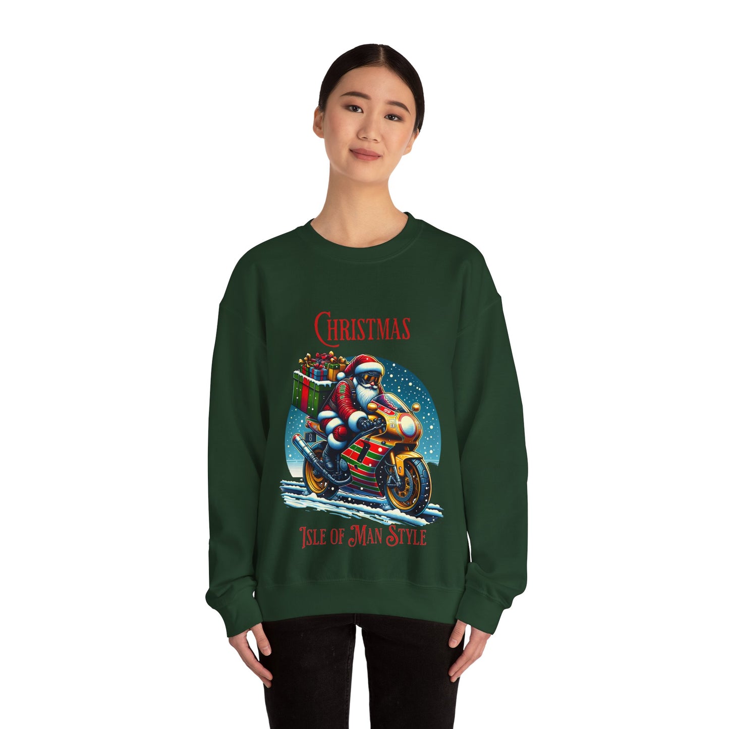 Isle of Man - Father Chritmas Biker Sweatshirt