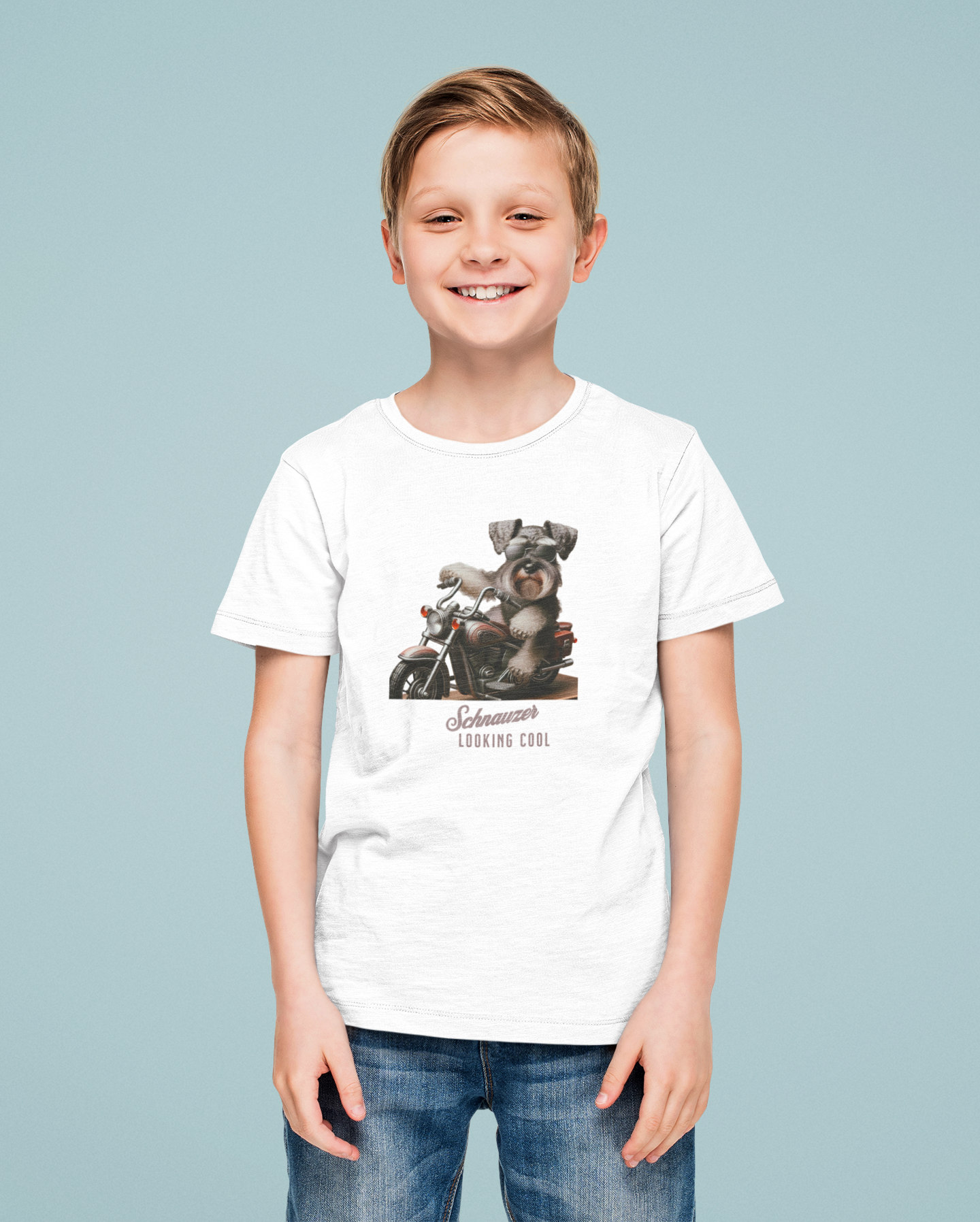 Very Cool Biker Schnauzer T-Shirt