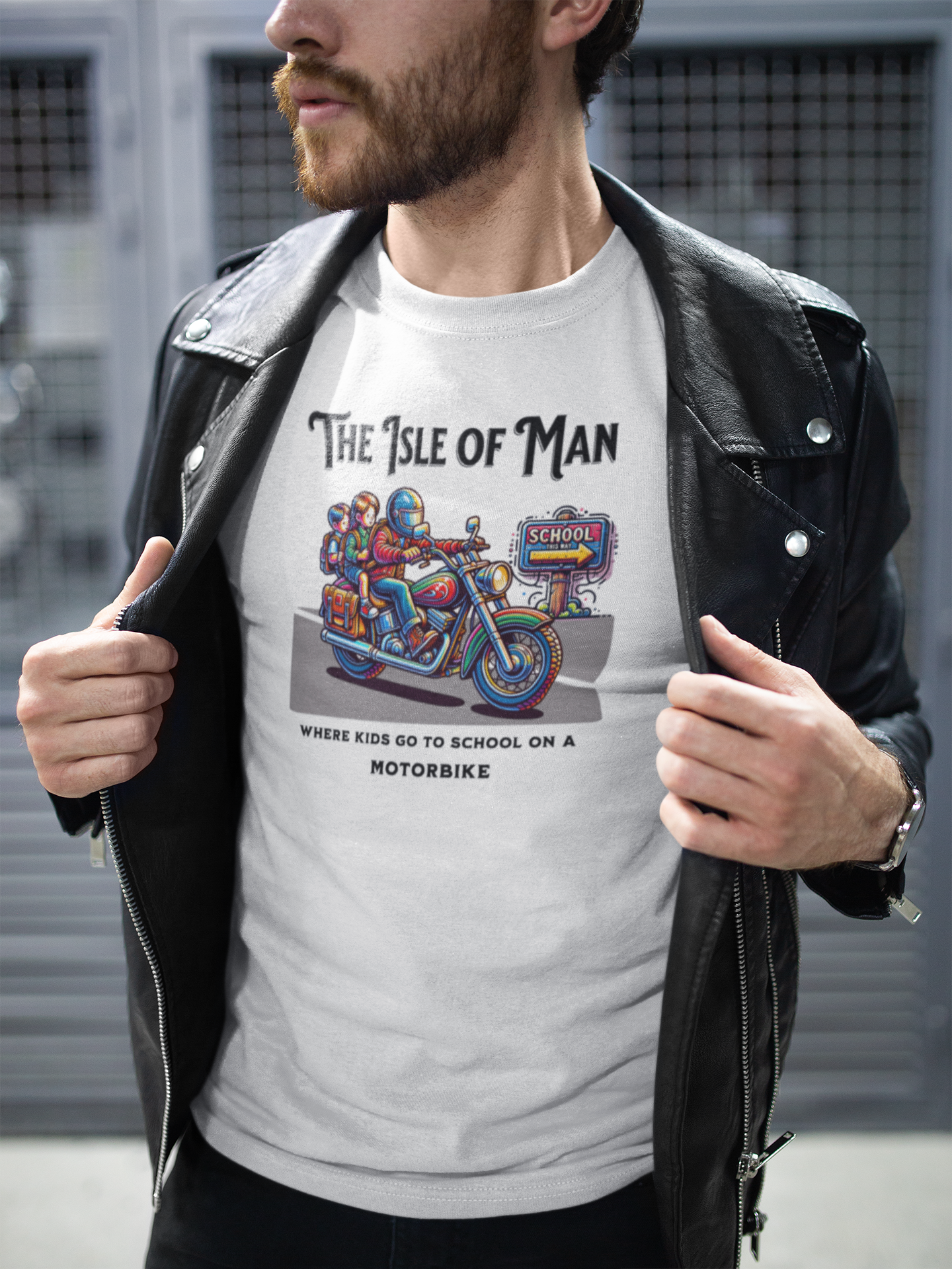 Isle of Man - Where Kids go to School on a Motorbike T-Shirt
