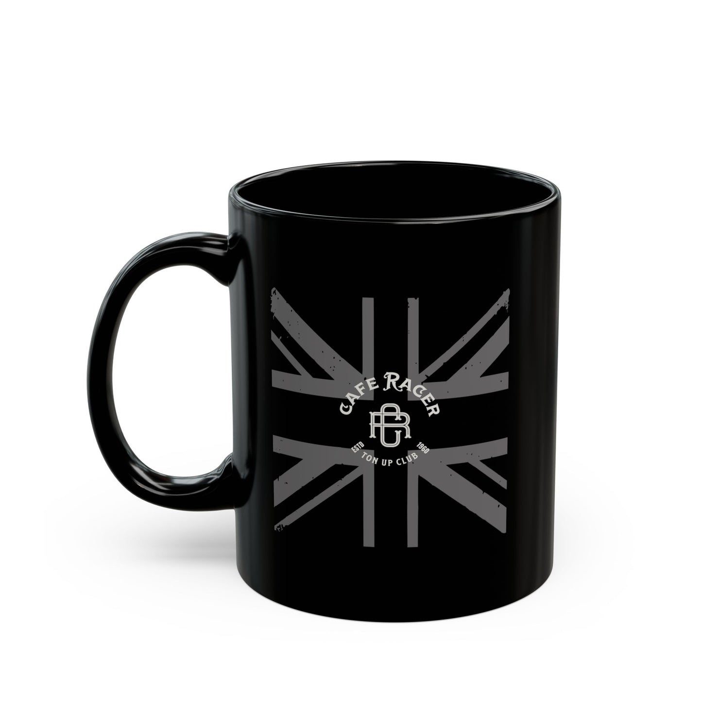 Cafe Racer Silver Union Flag Mug