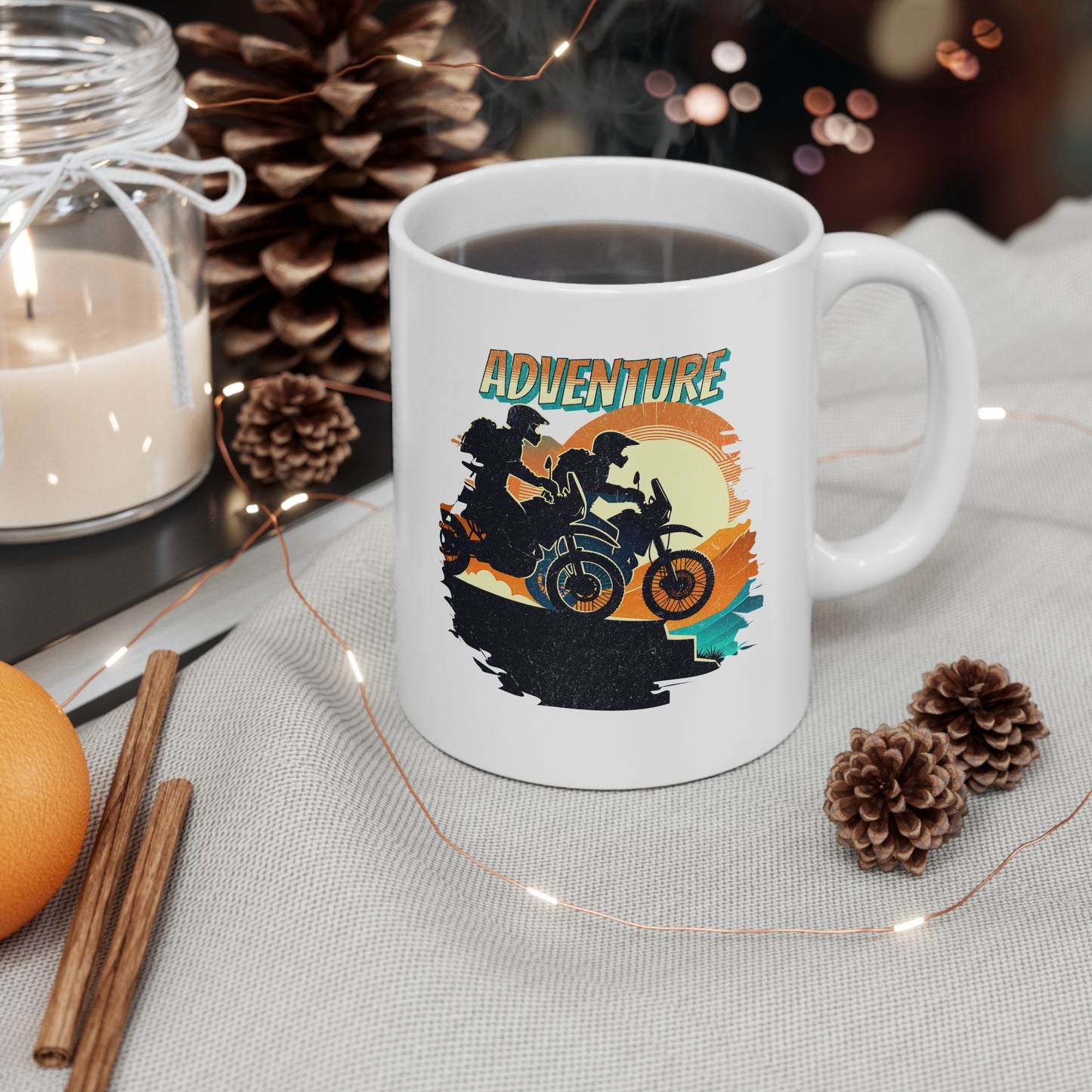 Adventure Bikers Sunset Mug