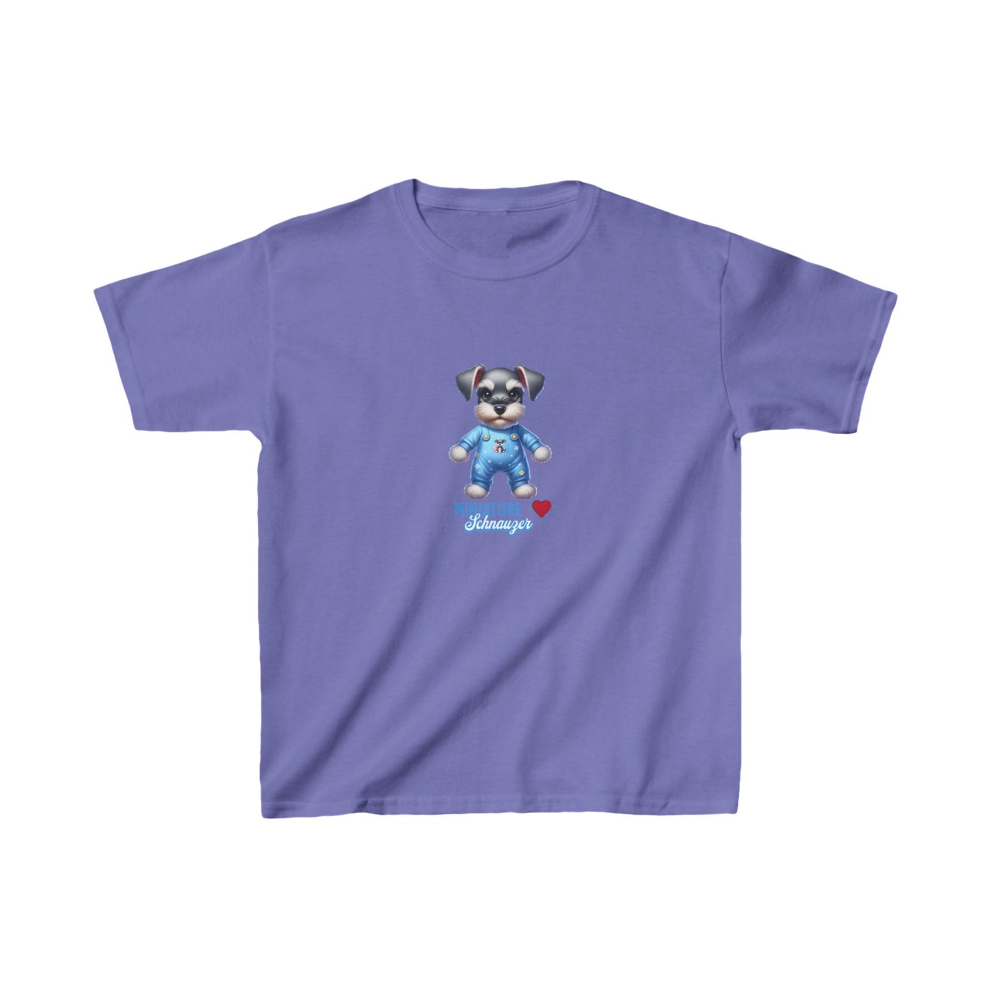 Puppy Schnauzer Blue T-Shirt T-Shirt