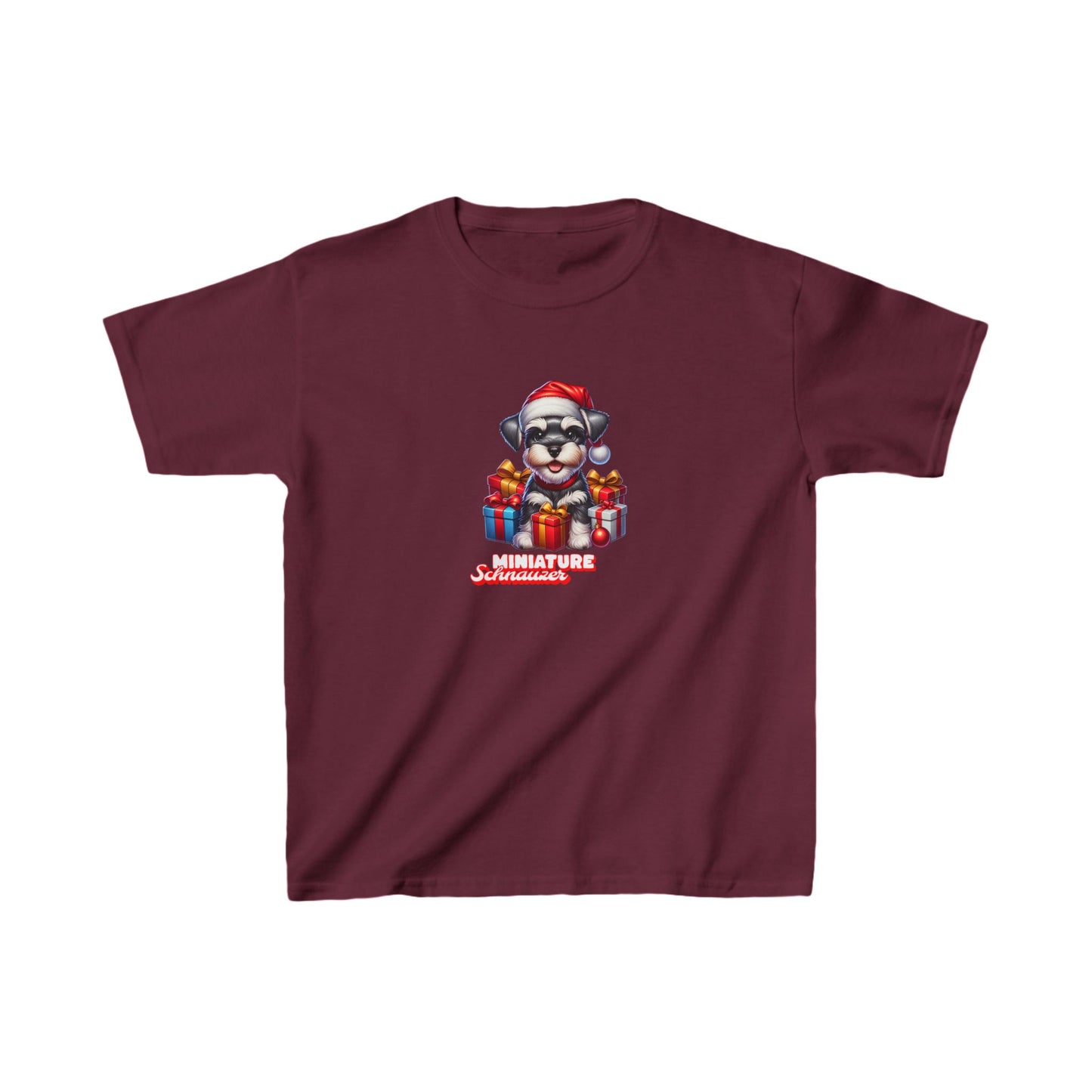 Miniature Schnauzer Santa Kids T-Shirt