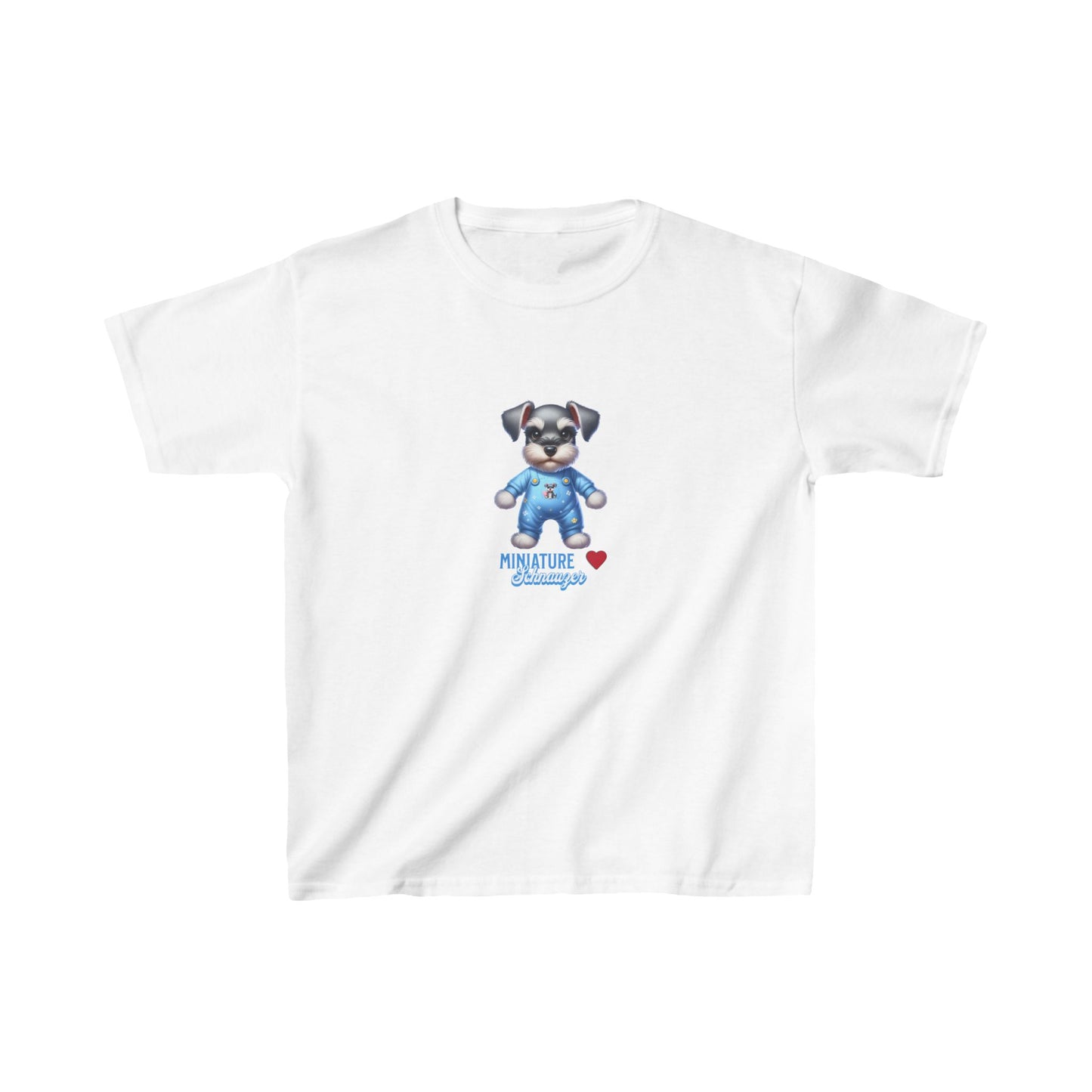 Puppy Schnauzer Blue T-Shirt T-Shirt