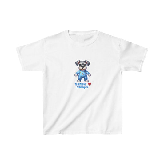 Puppy Schnauzer Blue T-Shirt T-Shirt