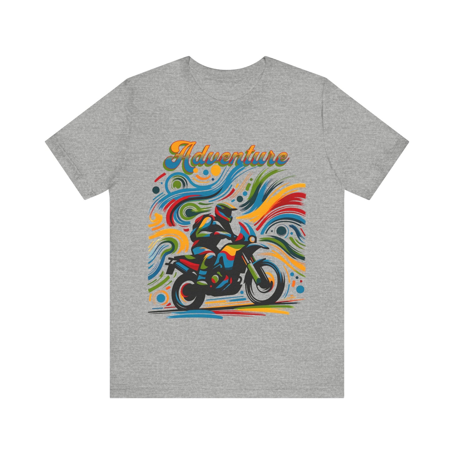 Adventure Biker Abstract  T-Shirt