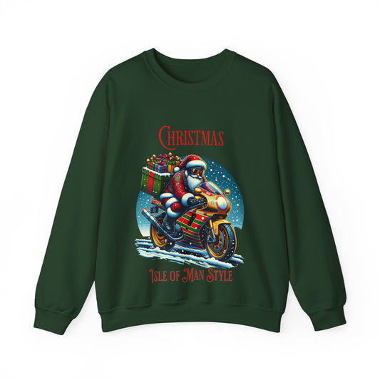 Isle of Man  - Father Chritmas Biker Sweatshirt