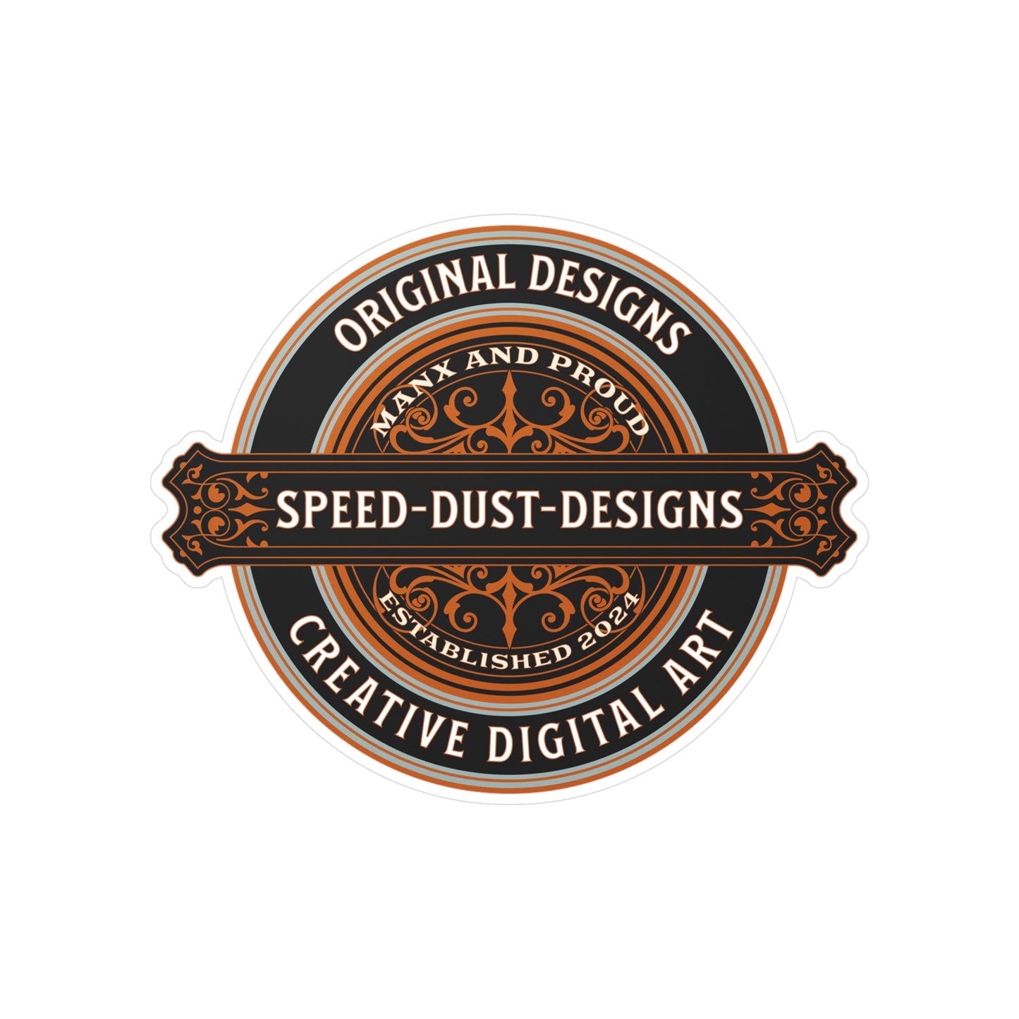 Speed Dust Designs Vinyl Stickers - Creative Digital Art for Personal Expression
