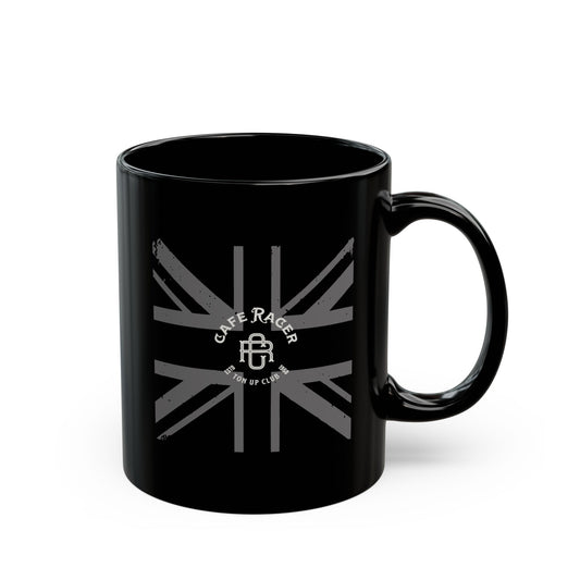 Cafe Racer Silver Union Flag Mug