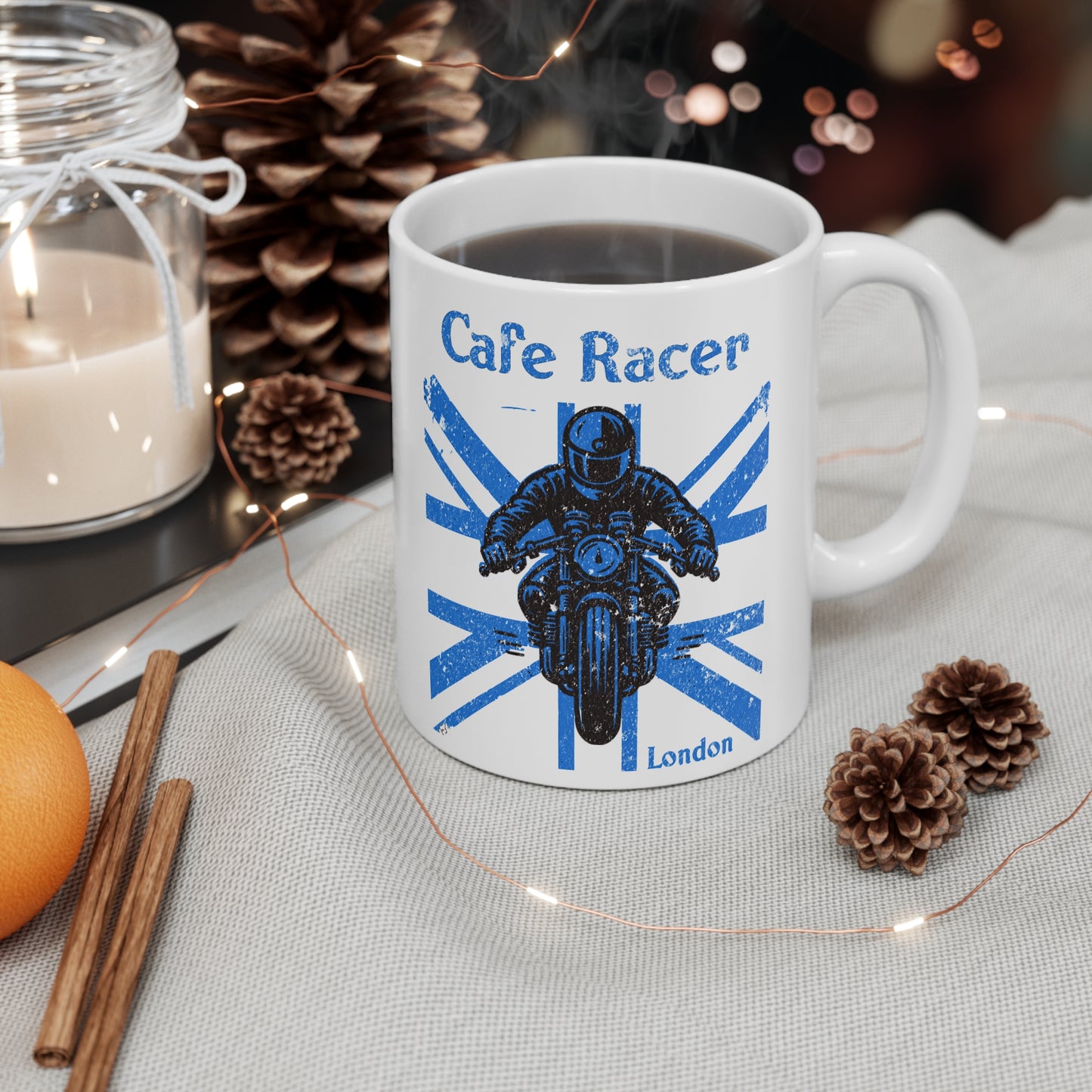 Cafe Racer Blue Union Flag Mug