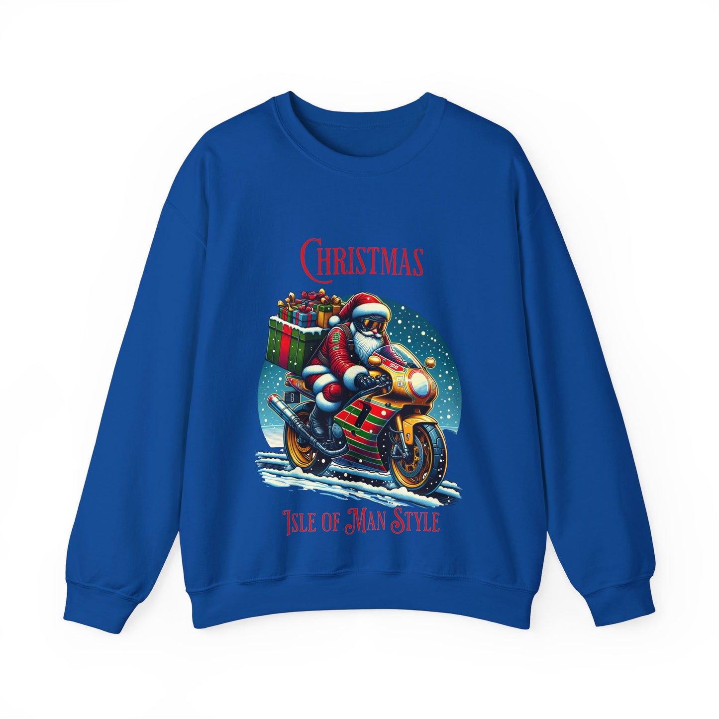 Isle of Man  - Father Chritmas Biker Sweatshirt
