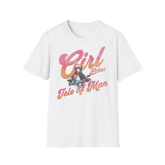 Isle of Man - Girl Biker T-Shirt