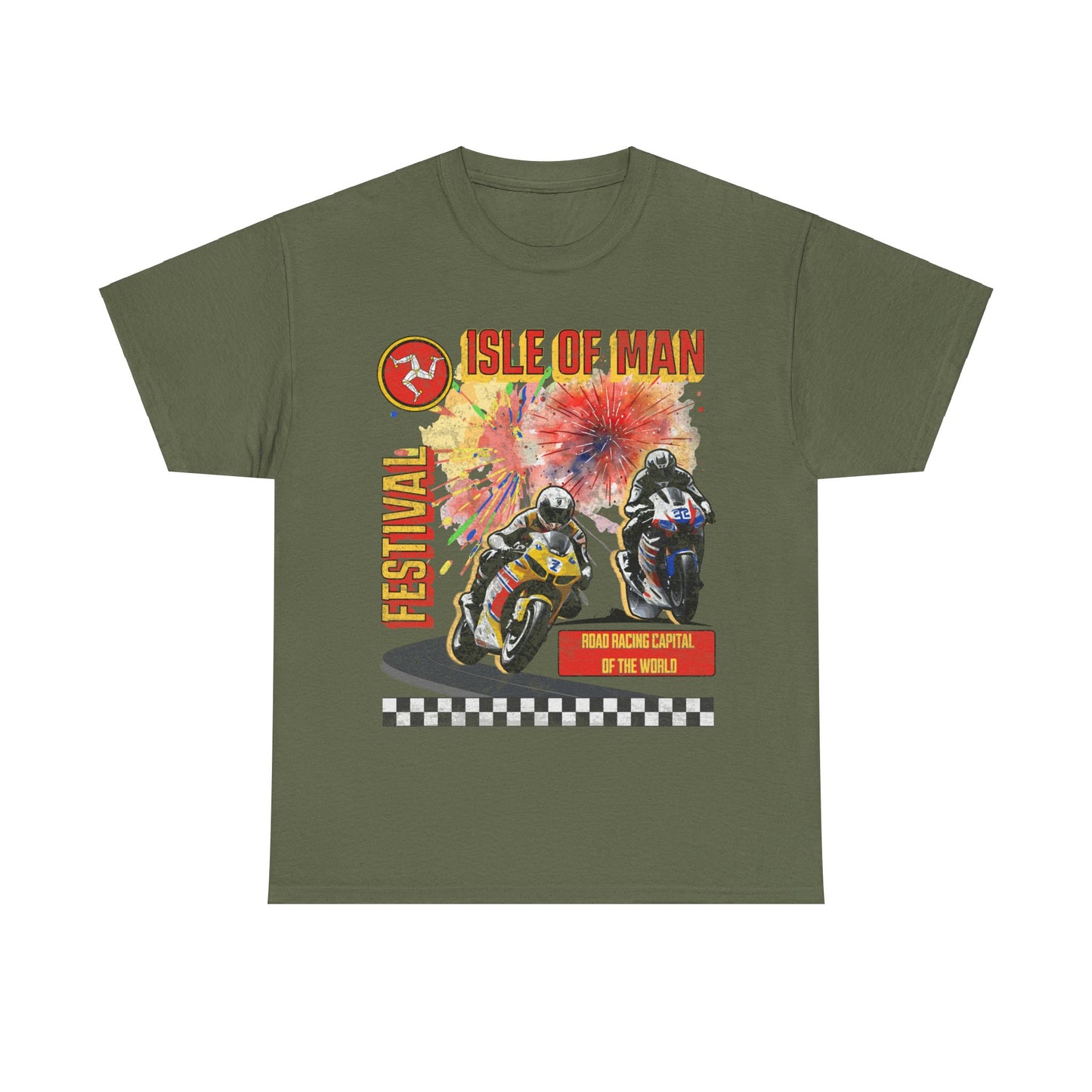 Isle of Man  - Motorcycle Festival T-Shirt (Front & Back Design)