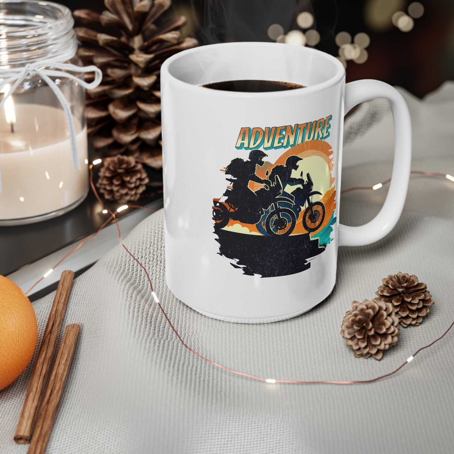 Adventure Bikers Sunset Mug