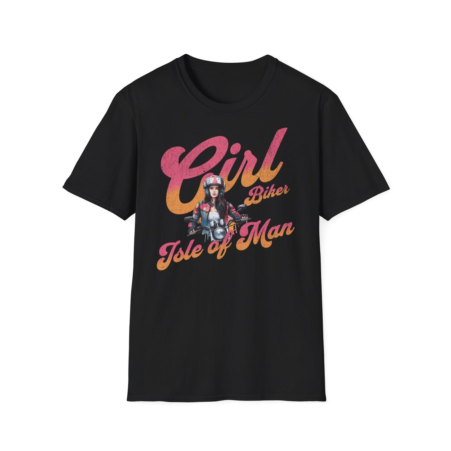 Isle of Man - Girl Biker T-Shirt