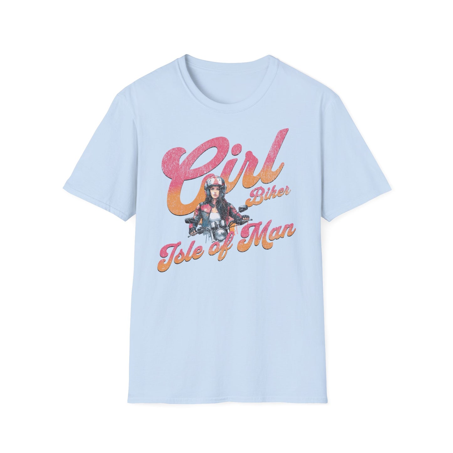 Isle of Man - Girl Biker T-Shirt