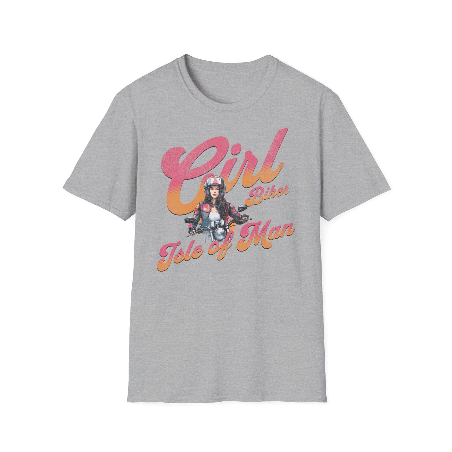 Isle of Man - Girl Biker T-Shirt