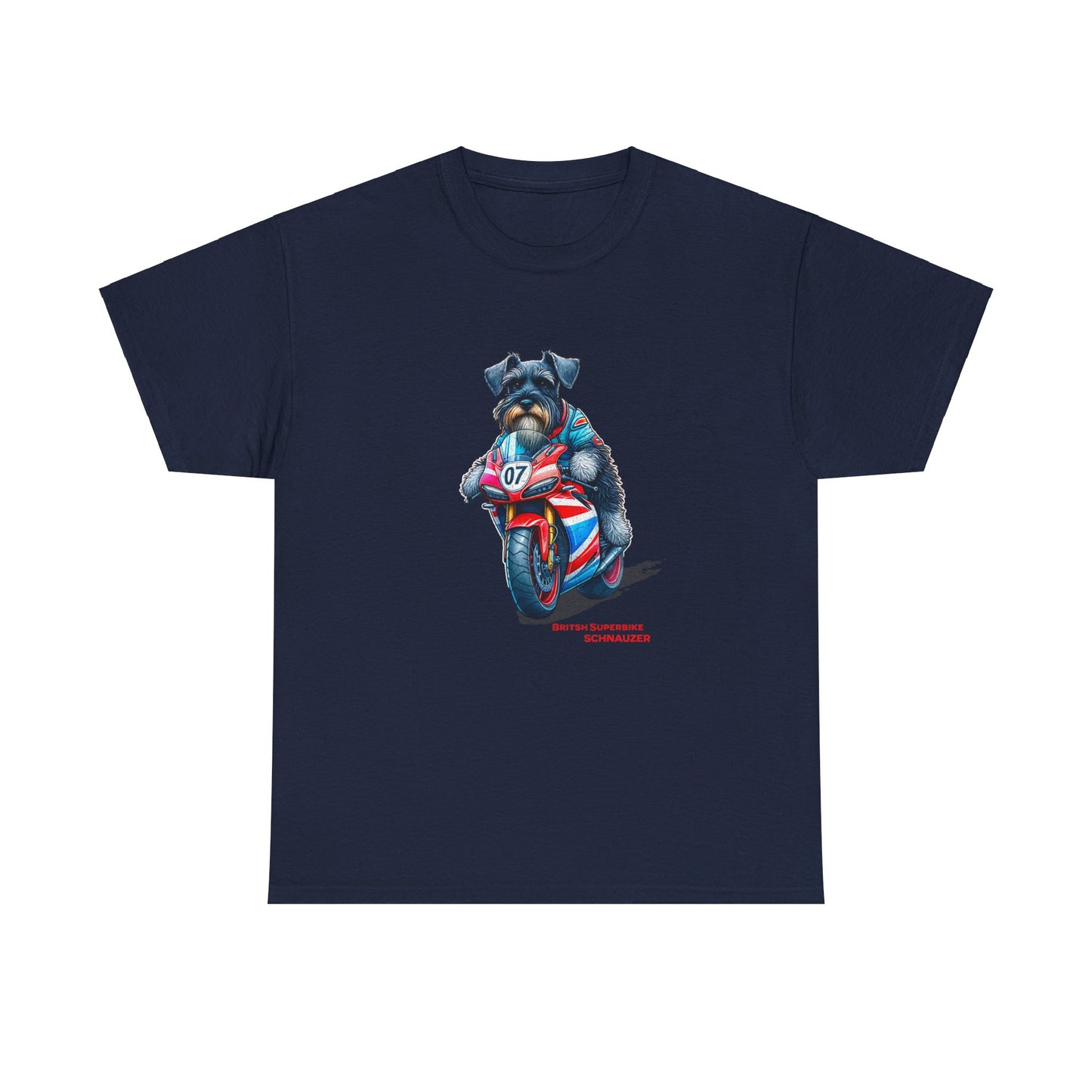 British Schnauzer Motorcycle Racer T-Shirt