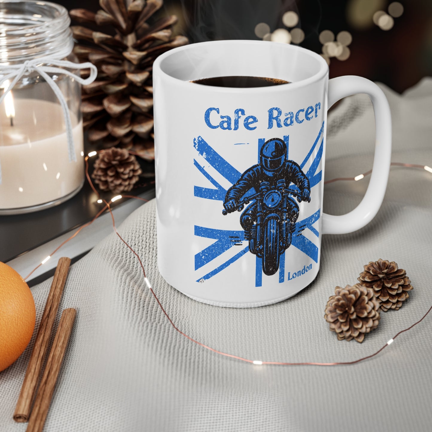 Cafe Racer Blue Union Flag Mug