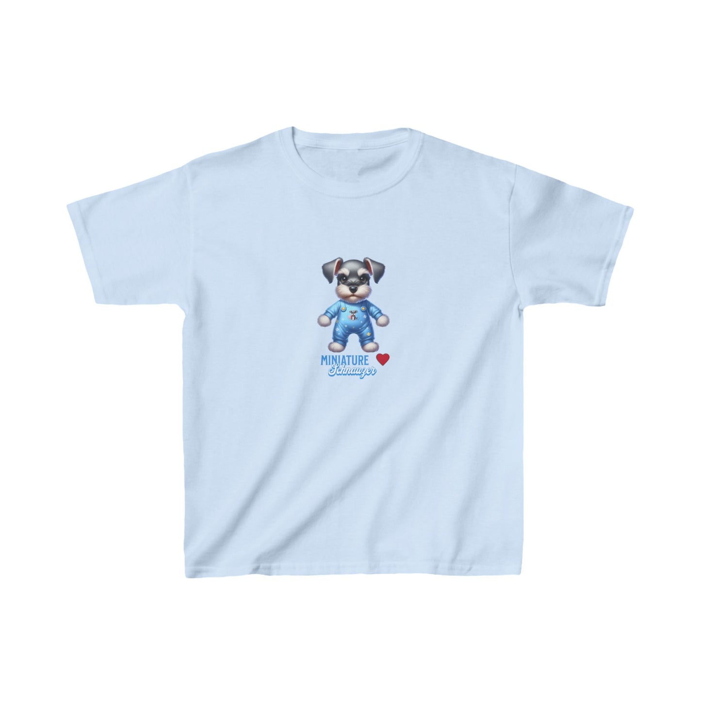 Puppy Schnauzer Blue T-Shirt T-Shirt