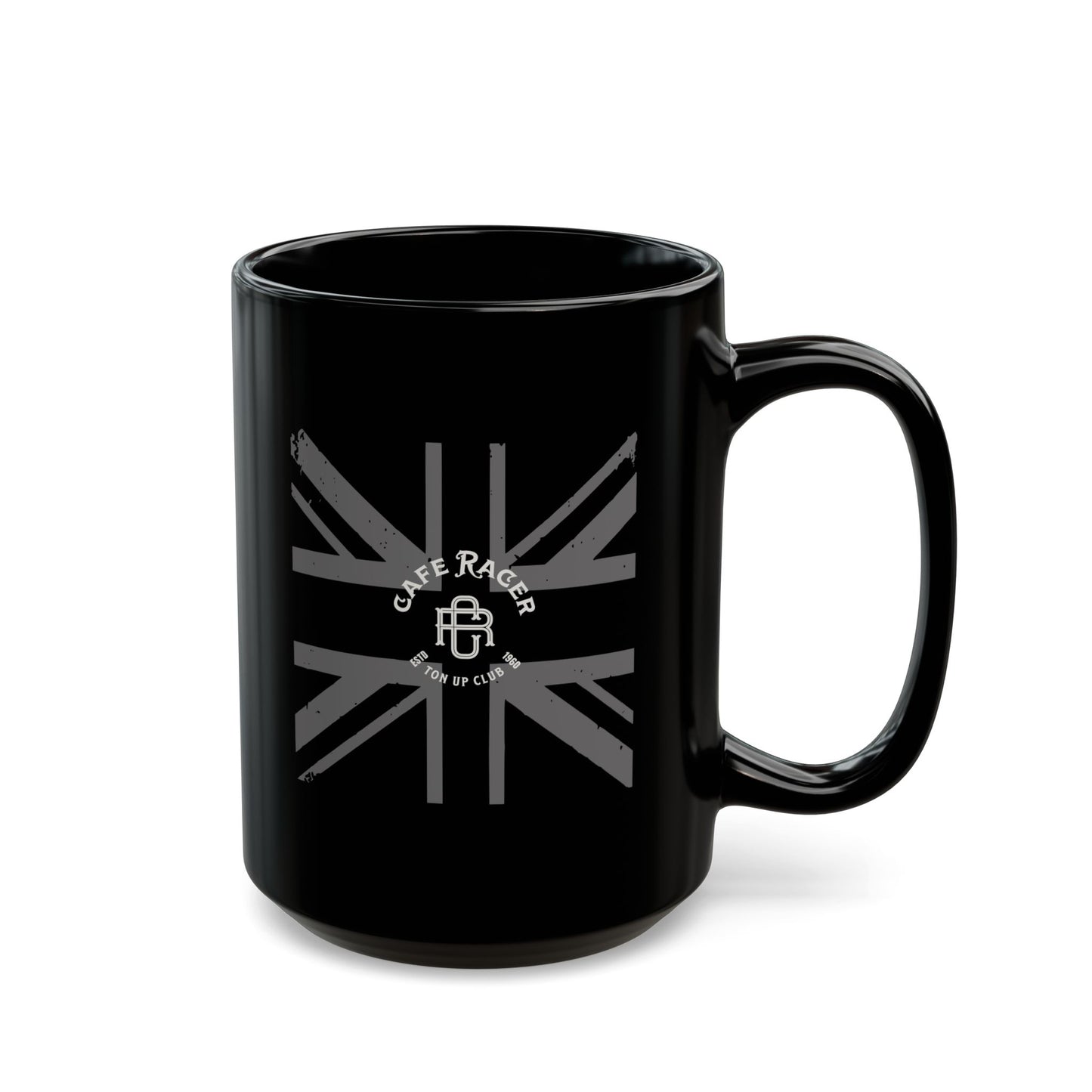 Cafe Racer Silver Union Flag Mug