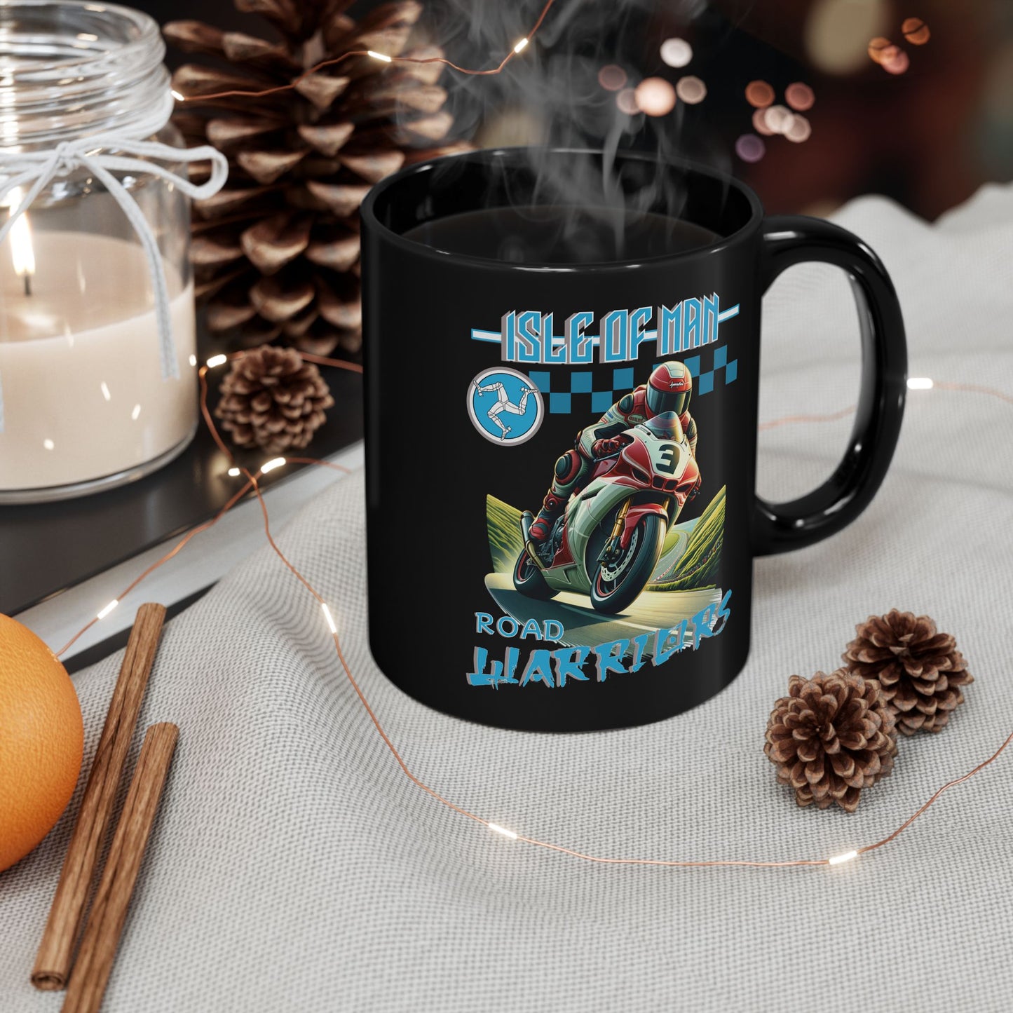 Isleof Man - Road Warriors 'Blue' Mug