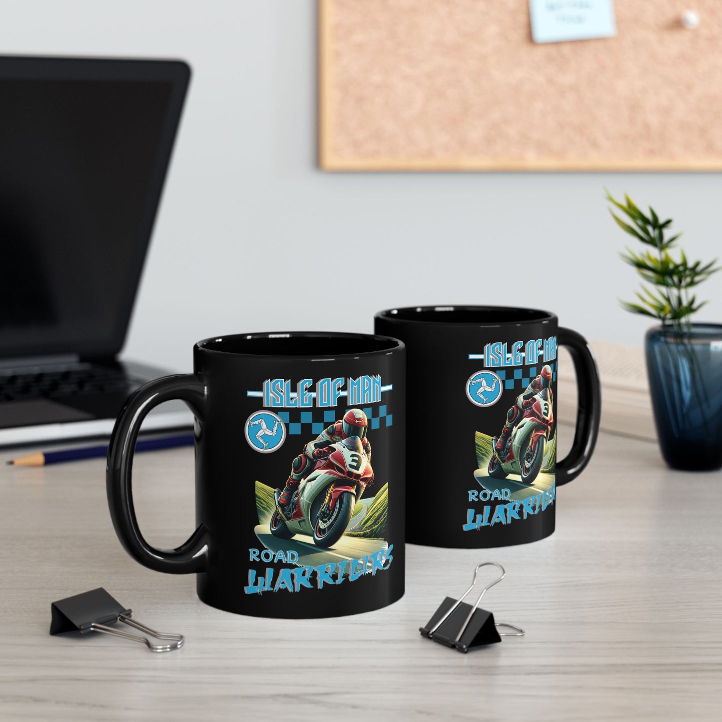 Isleof Man - Road Warriors 'Blue' Mug