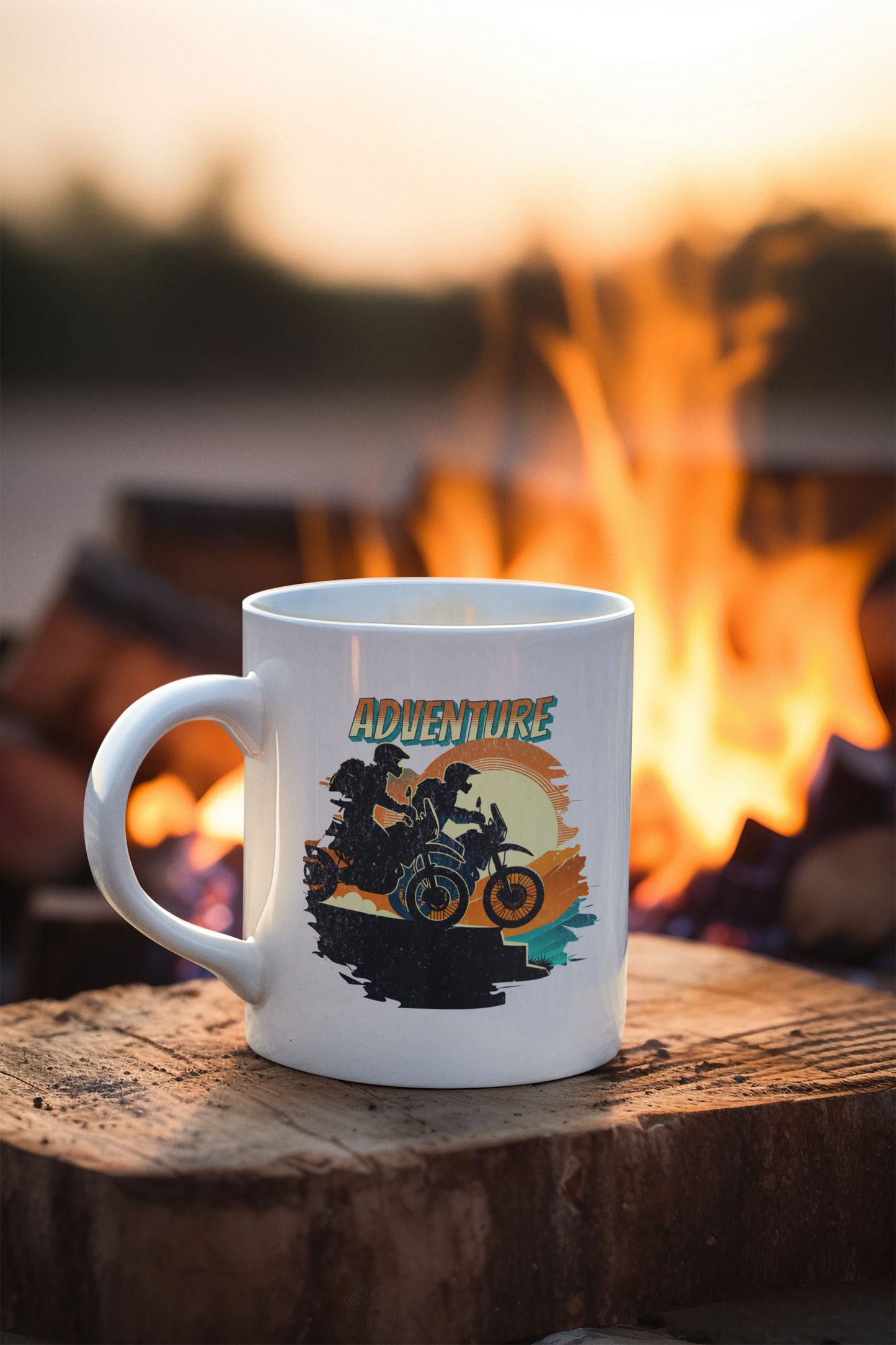 Adventure Bikers Sunset Mug