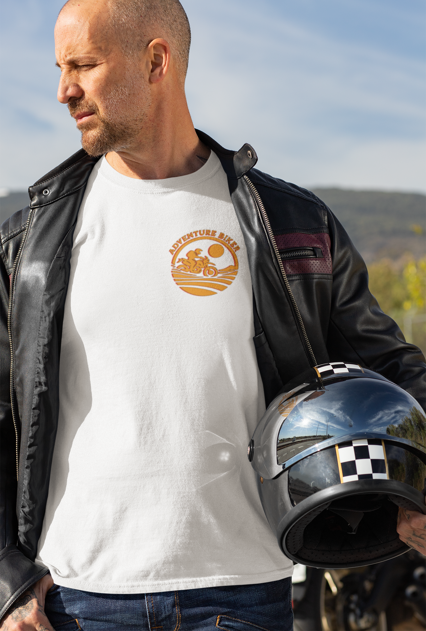 Adventure Biker Logo  T-Shirt